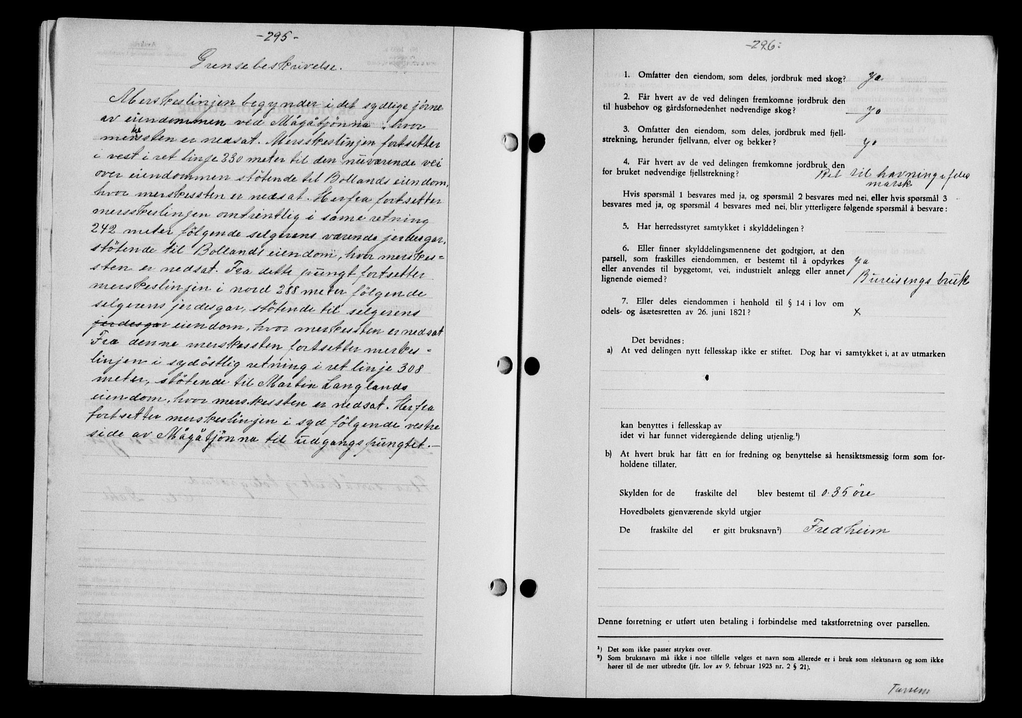Gauldal sorenskriveri, SAT/A-0014/1/2/2C/L0048: Mortgage book no. 51-52, 1937-1938, p. 295, Diary no: : 235/1938