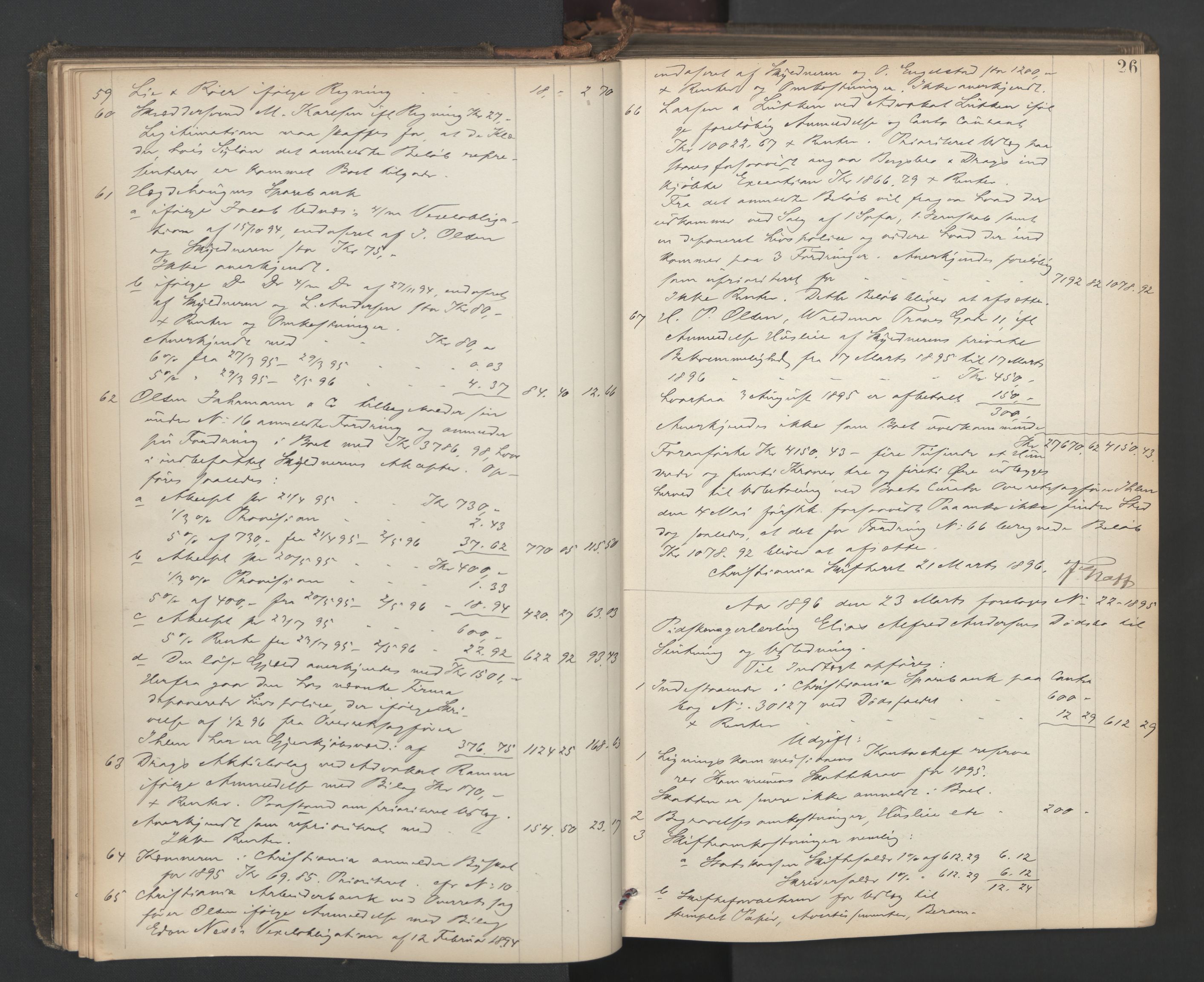 Oslo skifterett, AV/SAO-A-10383/H/Hd/Hda/L0017: Skifteutlodningsprotokoll, 1896-1897, p. 25b-26a