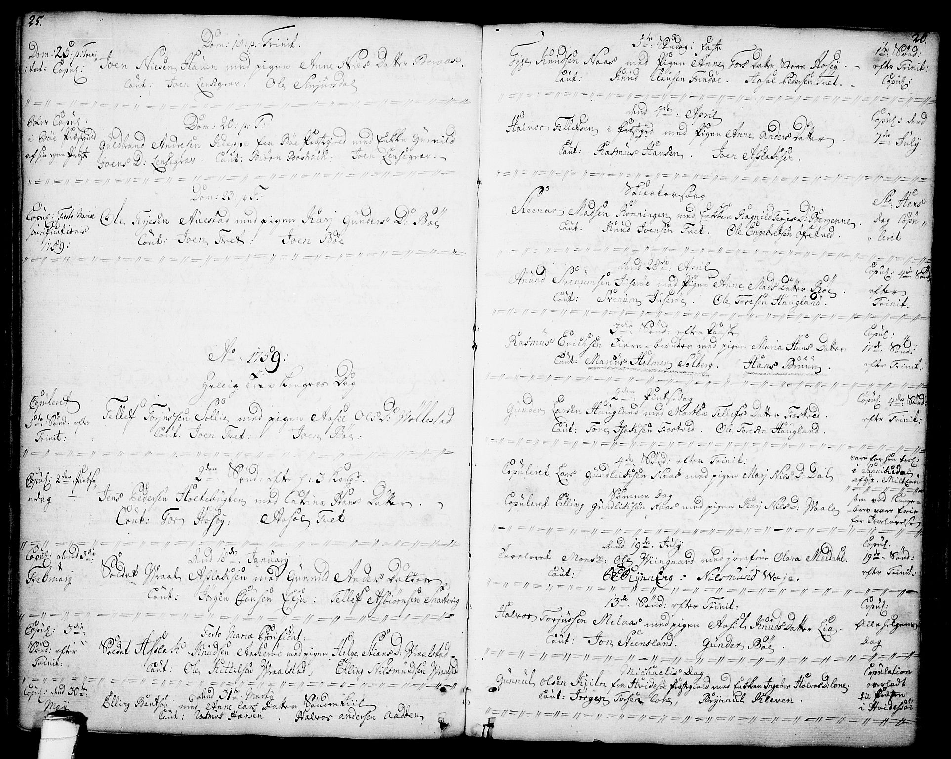 Drangedal kirkebøker, SAKO/A-258/F/Fa/L0001: Parish register (official) no. 1, 1697-1767, p. 25-26