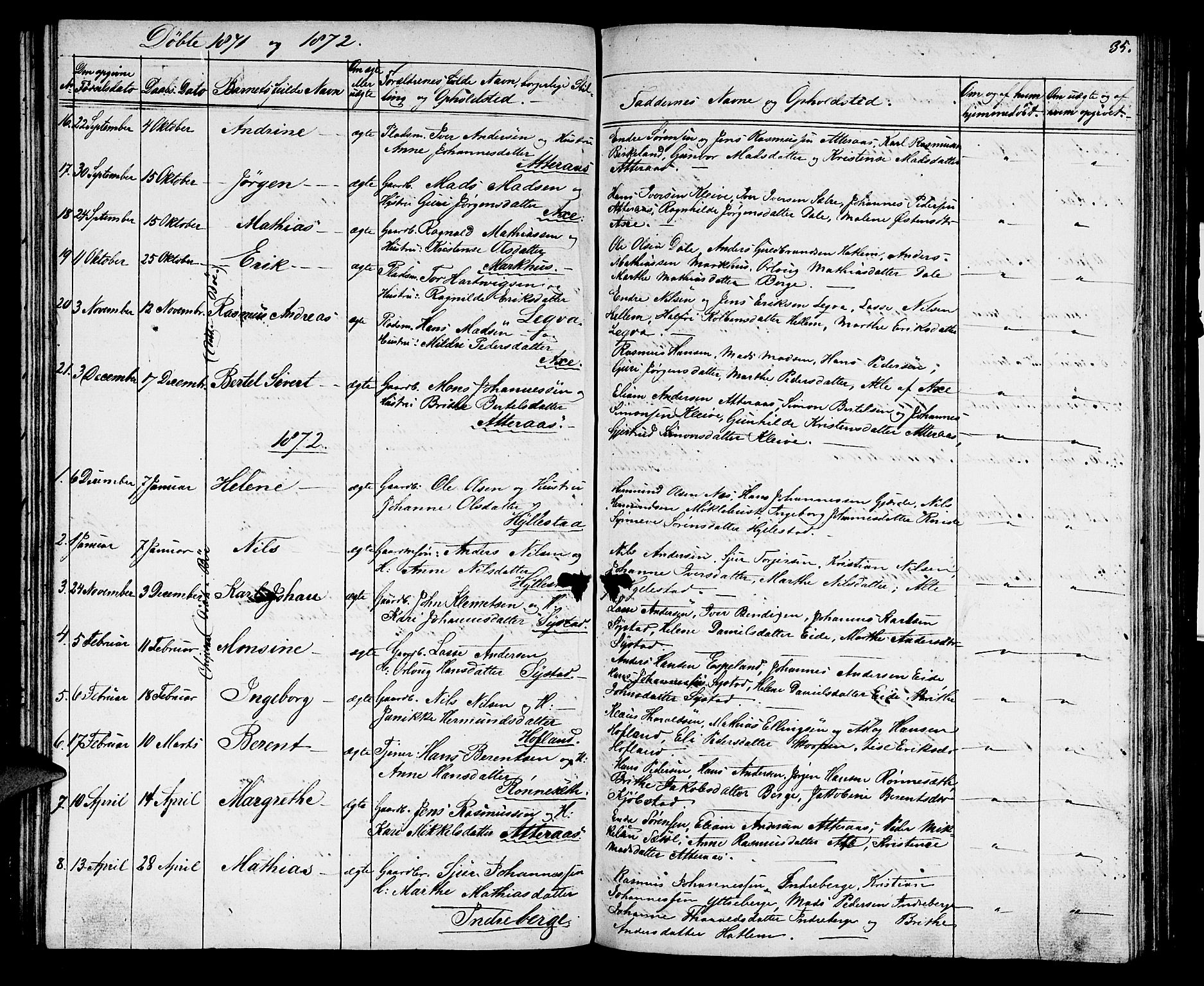 Hyllestad sokneprestembete, SAB/A-80401: Parish register (copy) no. A 1, 1853-1875, p. 35