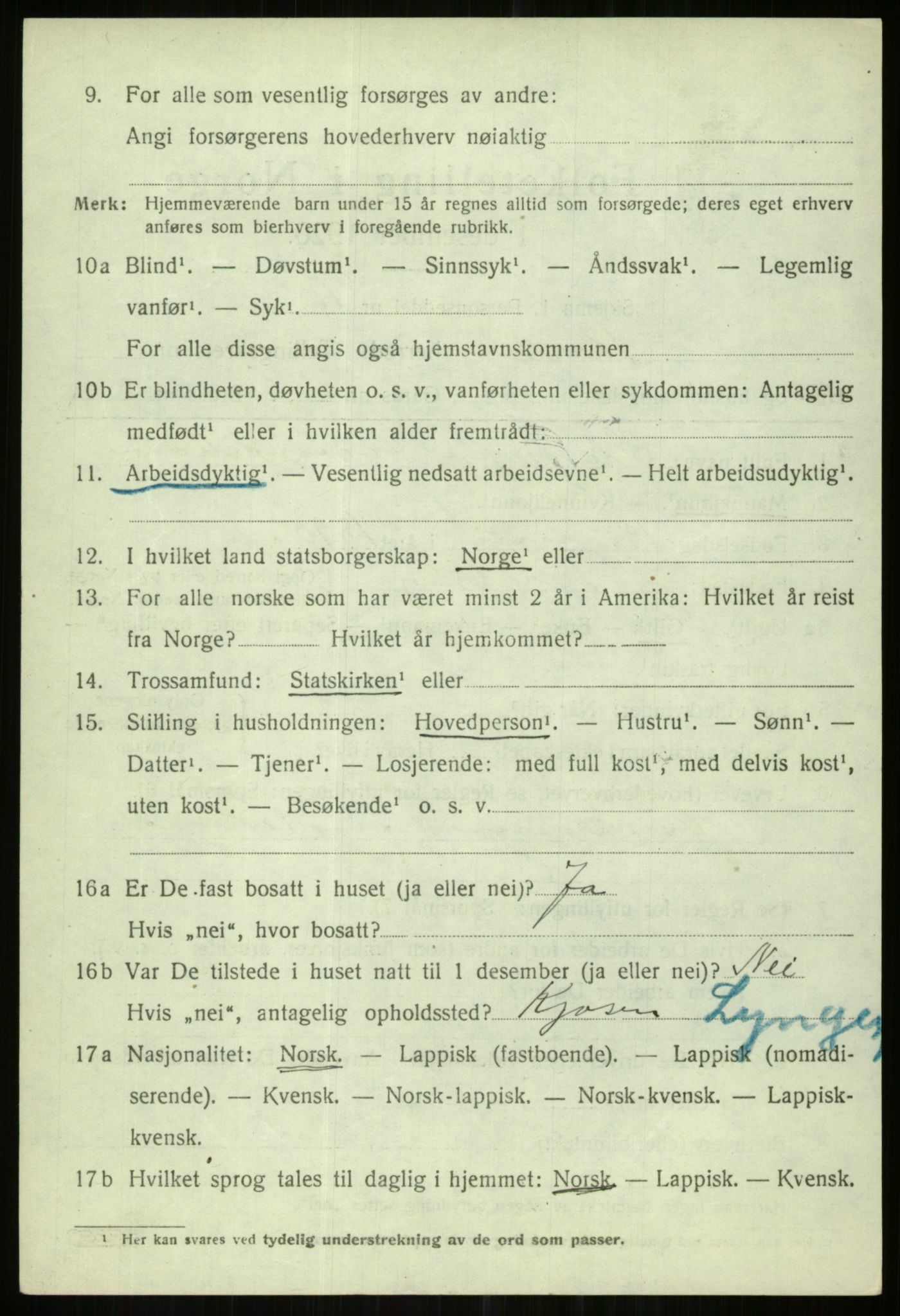 SATØ, 1920 census for Karlsøy, 1920, p. 3773