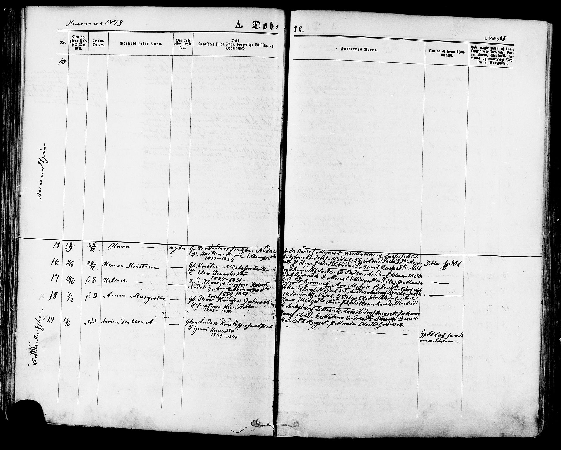 Ministerialprotokoller, klokkerbøker og fødselsregistre - Møre og Romsdal, SAT/A-1454/568/L0805: Parish register (official) no. 568A12 /1, 1869-1884, p. 85