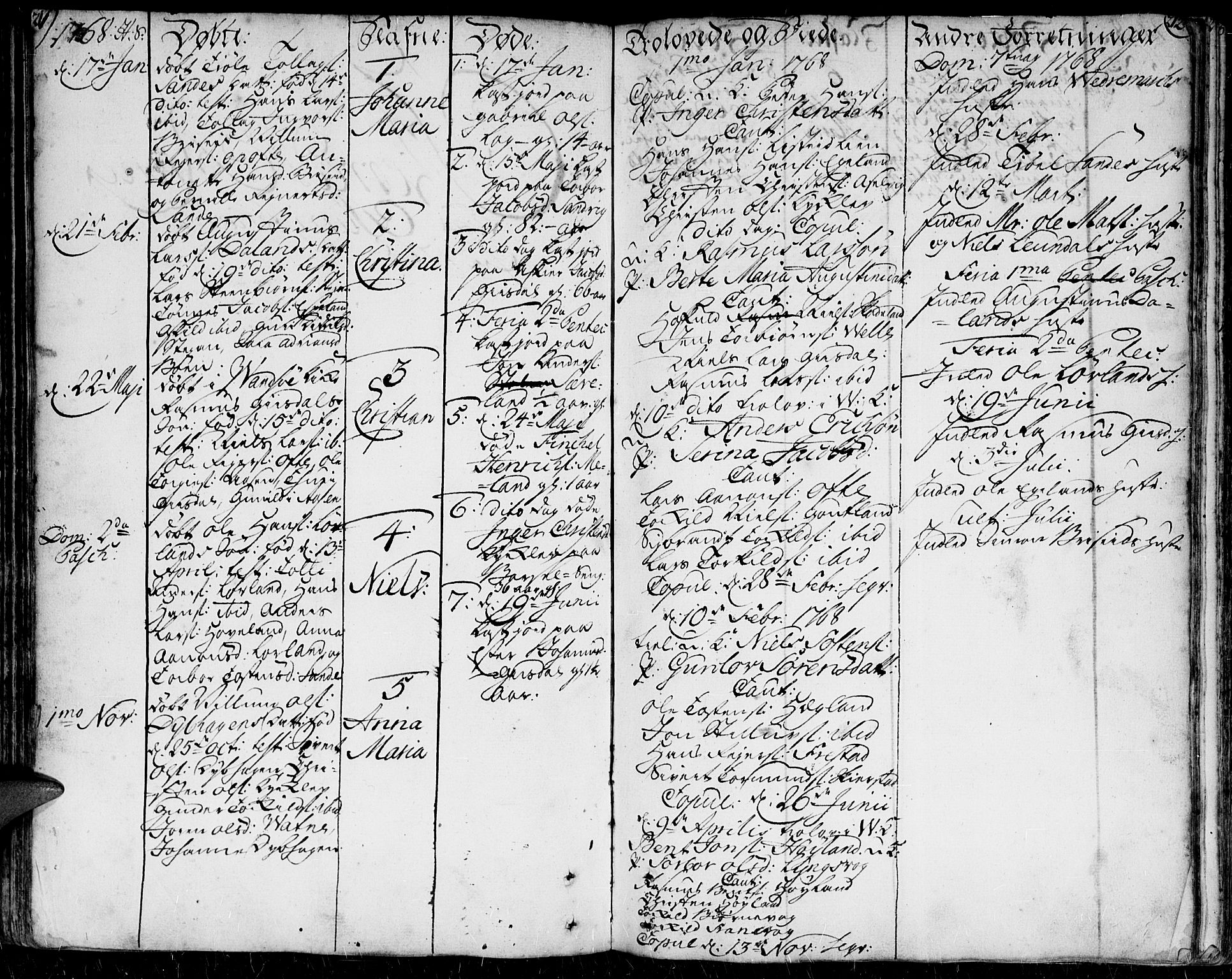 Herad sokneprestkontor, SAK/1111-0018/F/Fa/Faa/L0001: Parish register (official) no. A 1 /1, 1768-1799, p. 211-212
