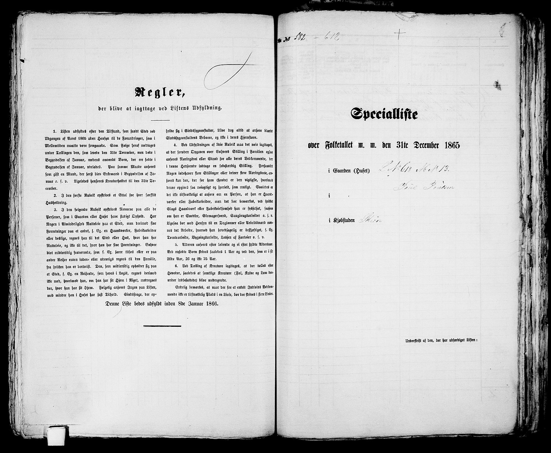 RA, 1865 census for Skien, 1865, p. 1194