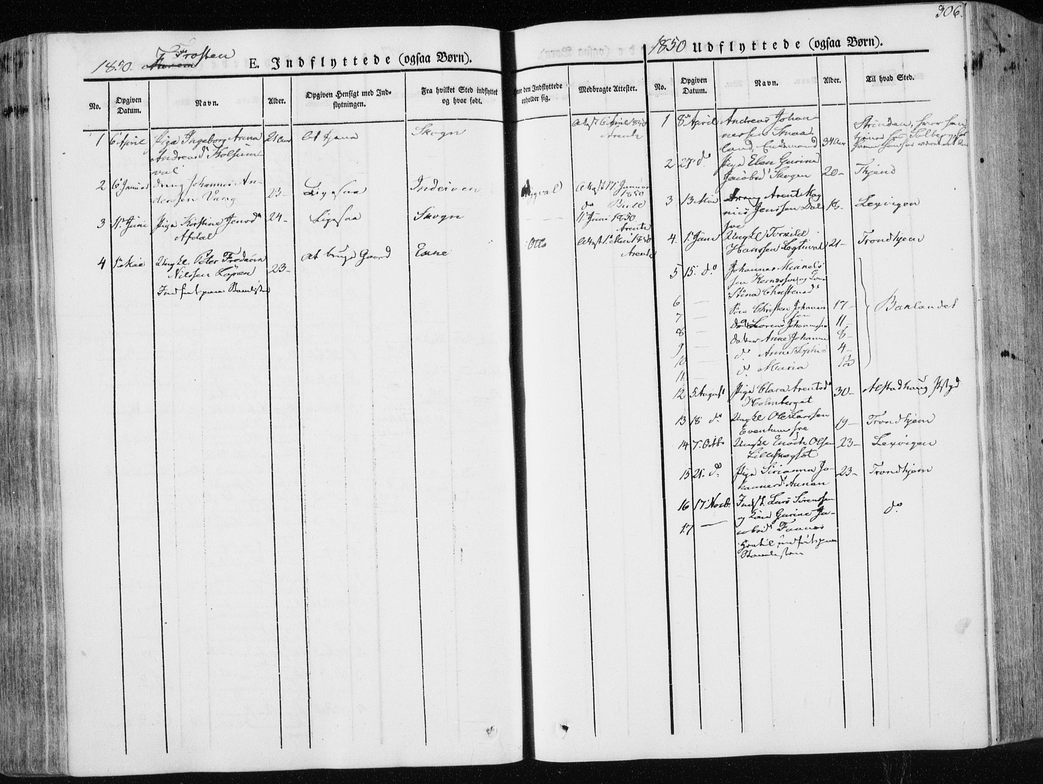 Ministerialprotokoller, klokkerbøker og fødselsregistre - Nord-Trøndelag, SAT/A-1458/713/L0115: Parish register (official) no. 713A06, 1838-1851, p. 306
