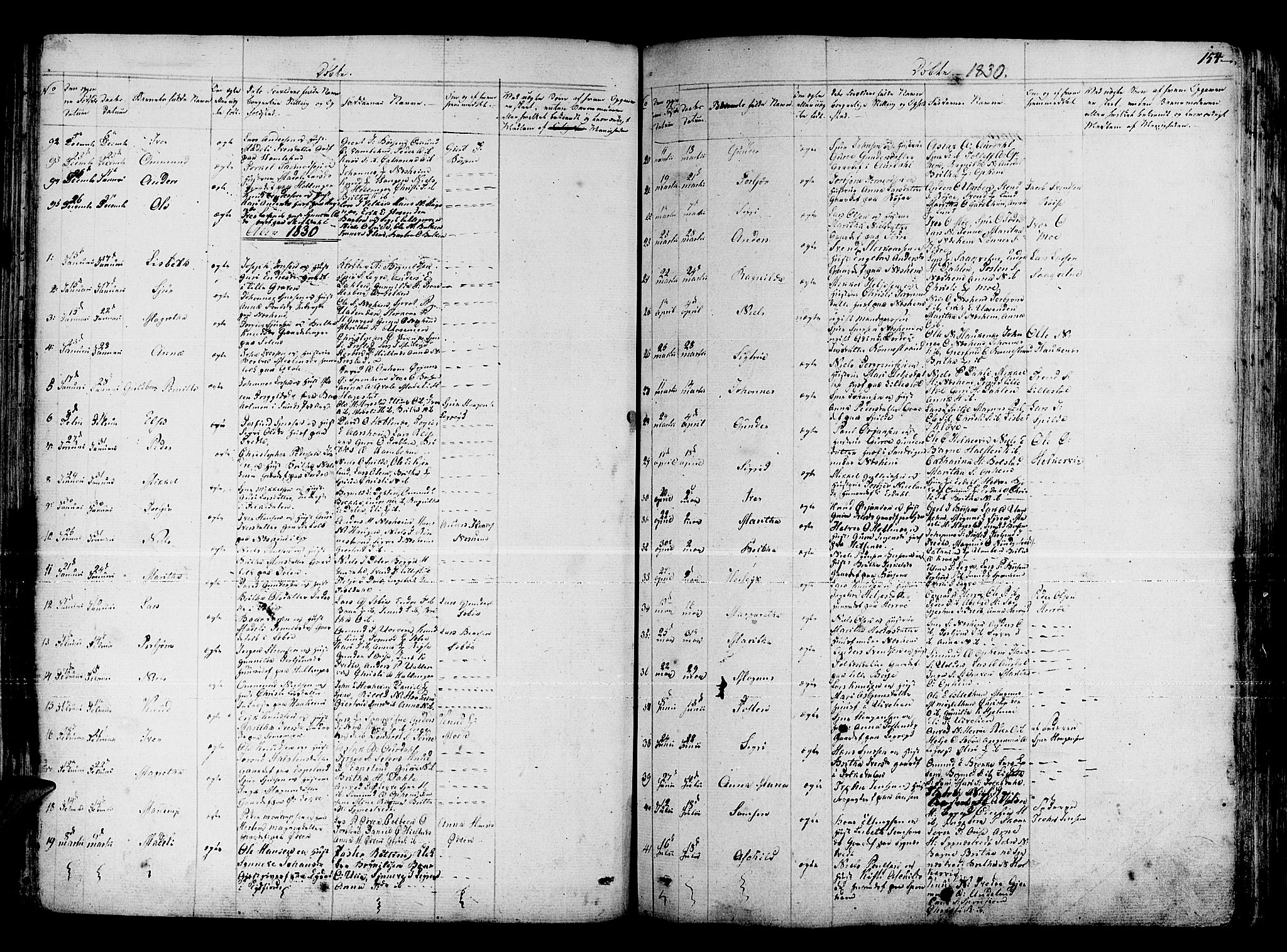 Ulvik sokneprestembete, SAB/A-78801/H/Haa: Parish register (official) no. A 11, 1793-1838, p. 154