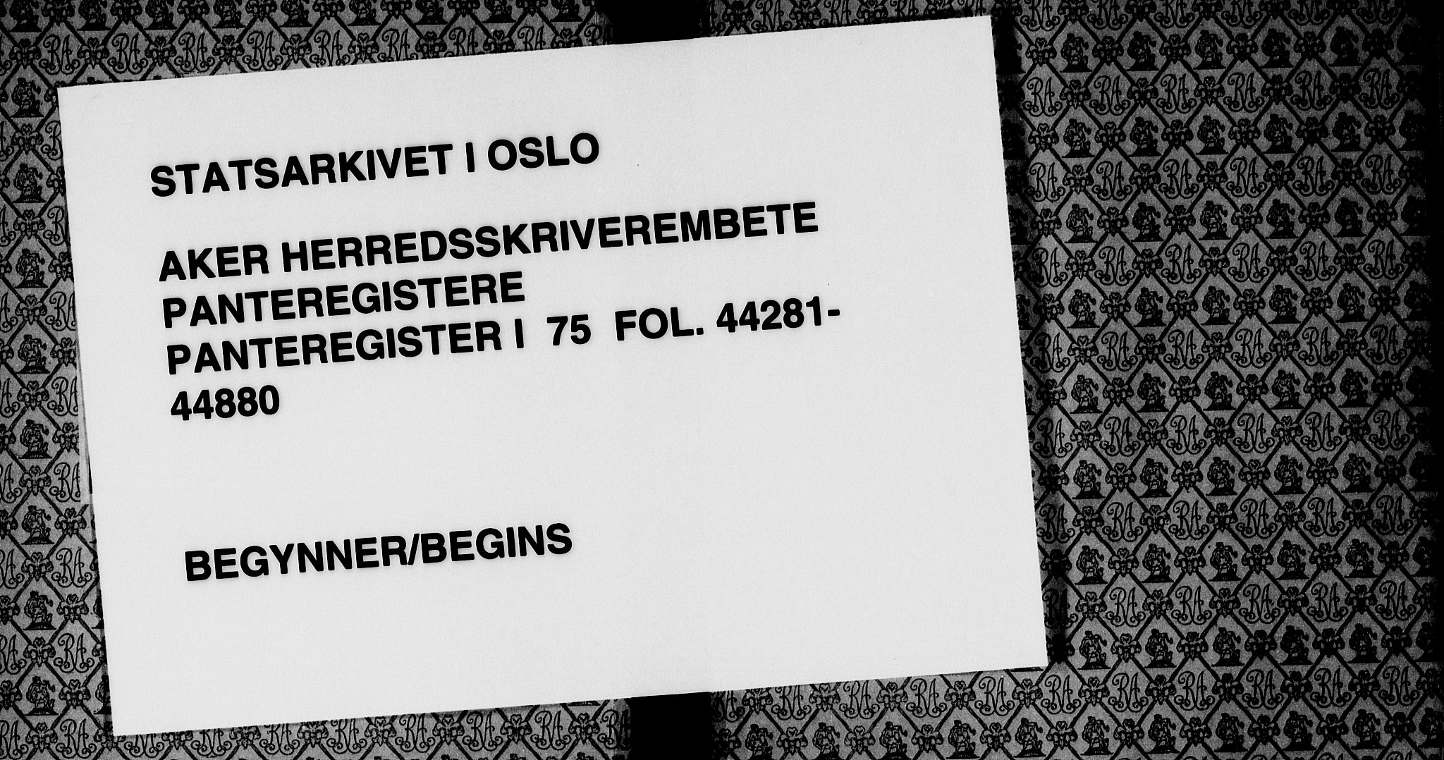 Aker herredsskriveri, SAO/A-10896/G/Ga/Gab/Gaba/L0075: Mortgage register no. I 75, 1929-1950