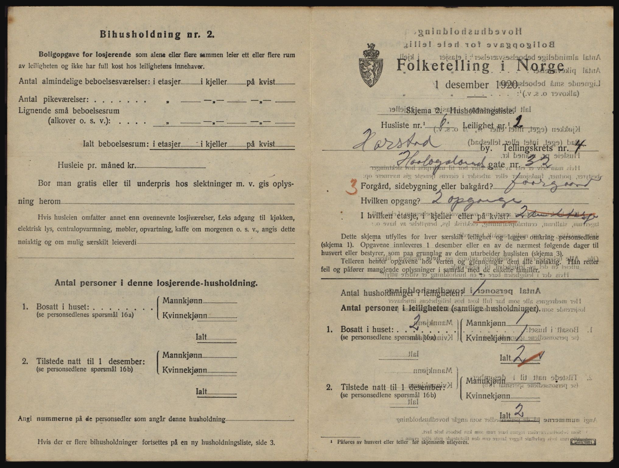 SATØ, 1920 census for Harstad, 1920, p. 1417