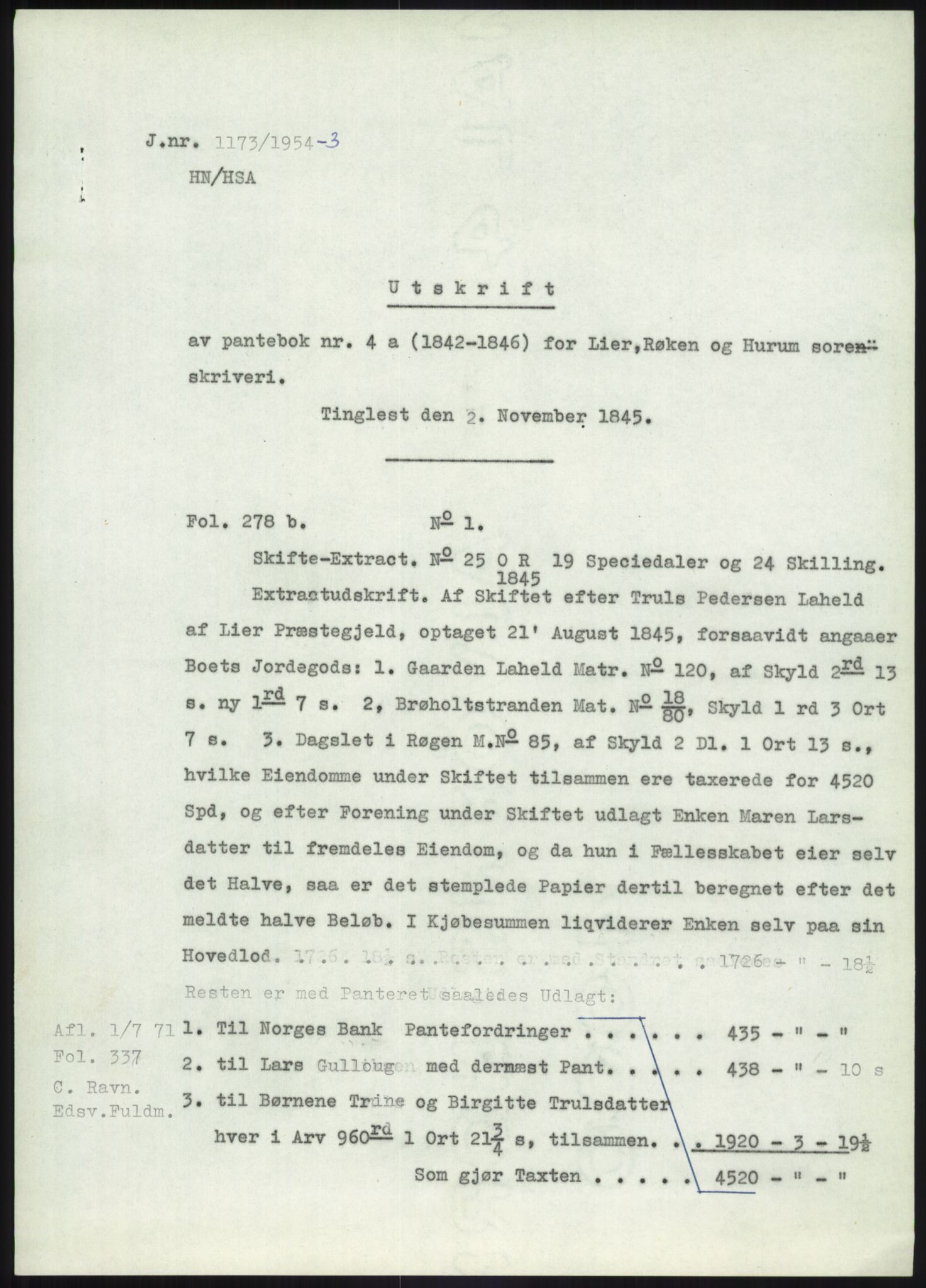 Statsarkivet i Kongsberg, SAKO/A-0001, 1954-1955, p. 196