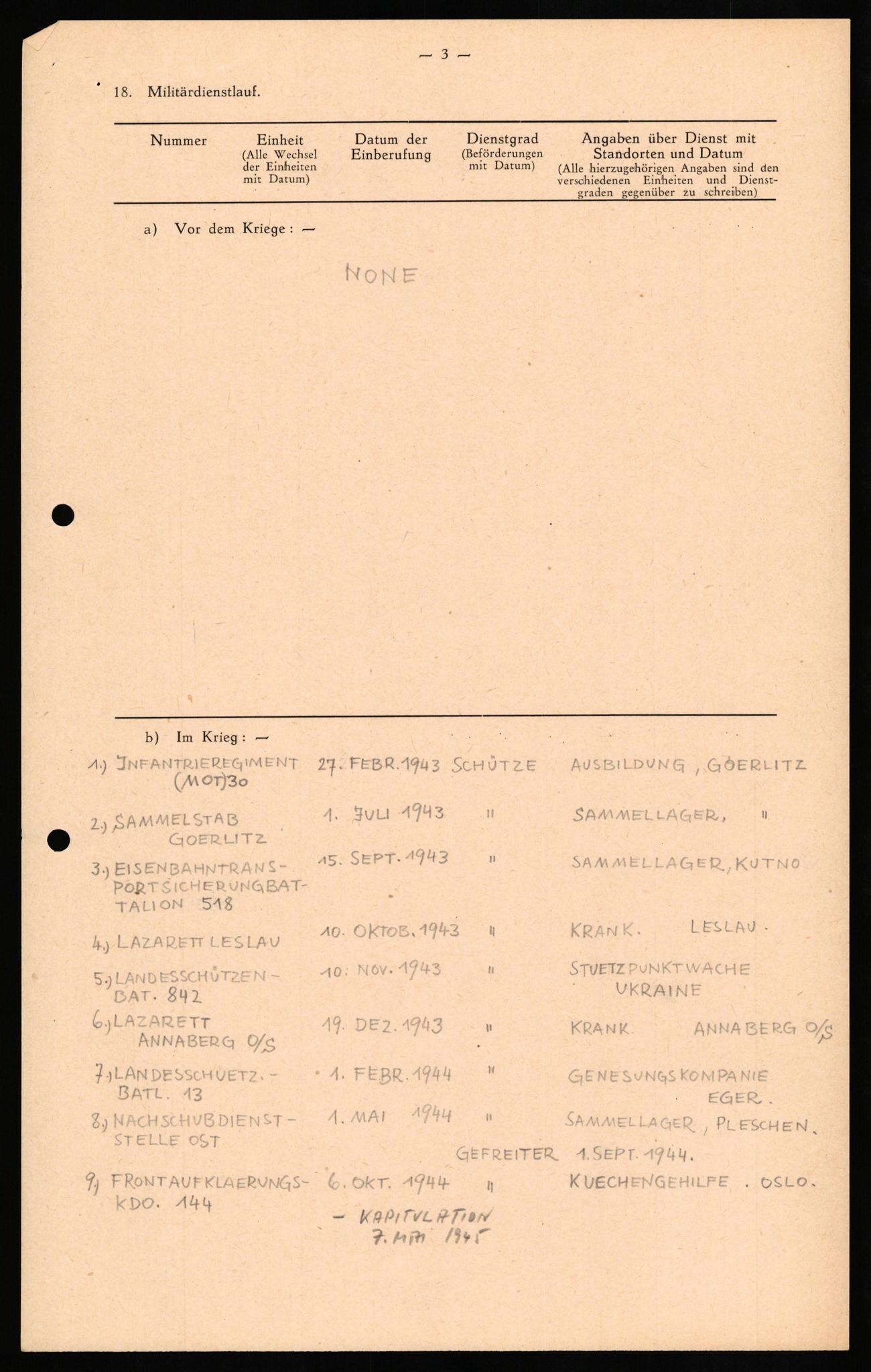 Forsvaret, Forsvarets overkommando II, AV/RA-RAFA-3915/D/Db/L0024: CI Questionaires. Tyske okkupasjonsstyrker i Norge. Tyskere., 1945-1946, p. 38