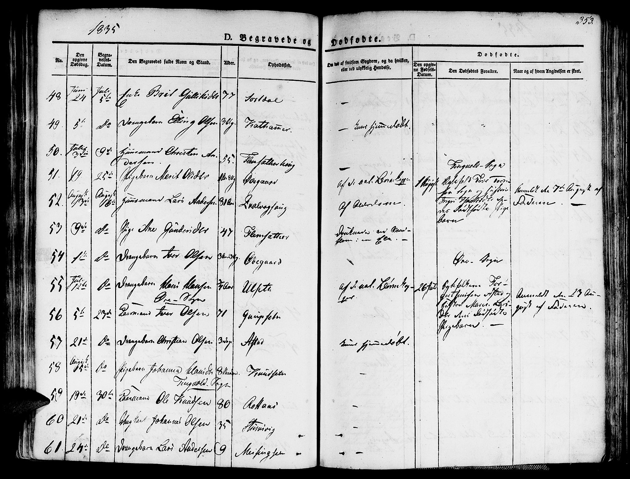 Ministerialprotokoller, klokkerbøker og fødselsregistre - Møre og Romsdal, AV/SAT-A-1454/586/L0983: Parish register (official) no. 586A09, 1829-1843, p. 353