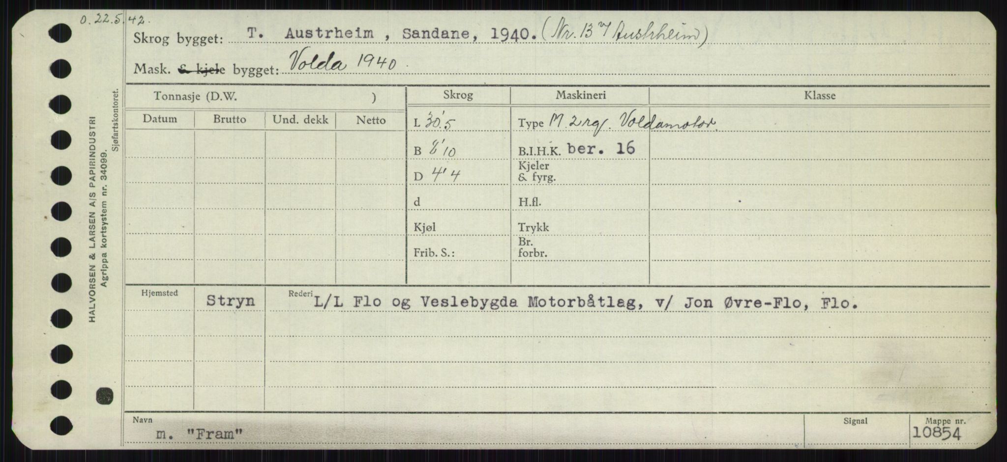 Sjøfartsdirektoratet med forløpere, Skipsmålingen, RA/S-1627/H/Ha/L0002/0001: Fartøy, Eik-Hill / Fartøy, Eik-F, p. 715