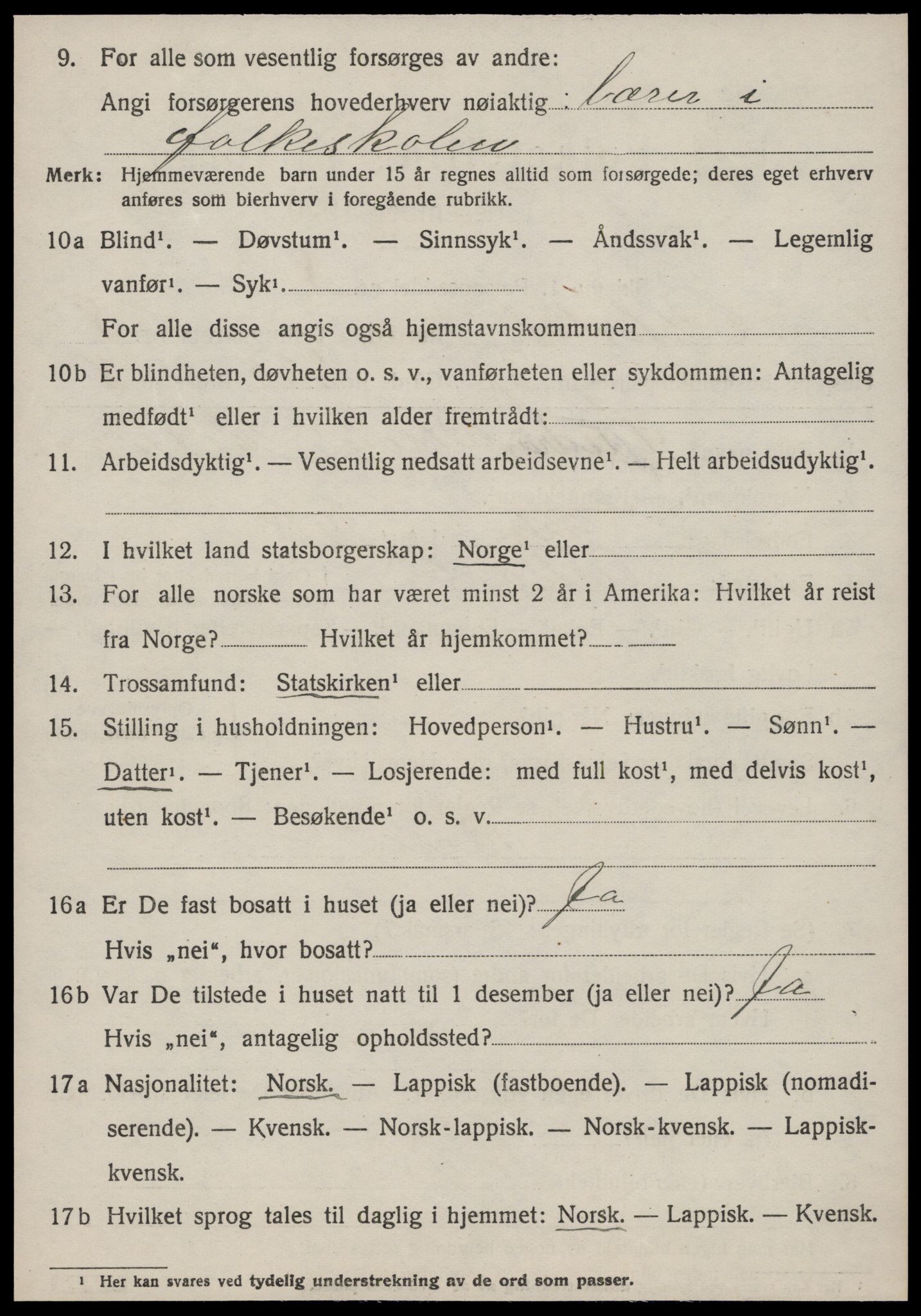 SAT, 1920 census for Orkdal, 1920, p. 6873