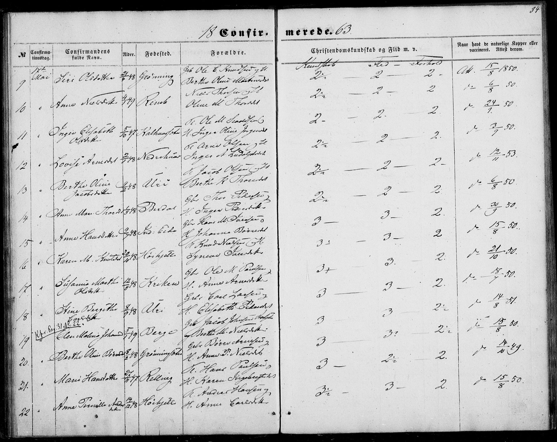 Ministerialprotokoller, klokkerbøker og fødselsregistre - Møre og Romsdal, SAT/A-1454/519/L0251: Parish register (official) no. 519A10, 1854-1868, p. 34