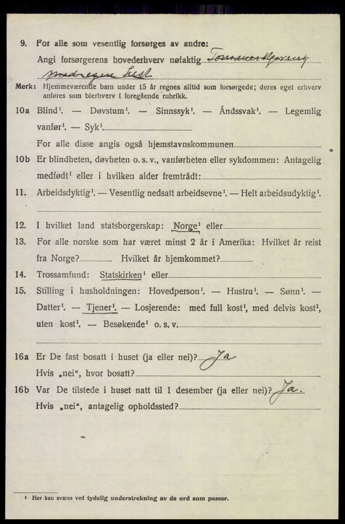 SAH, 1920 census for Trysil, 1920, p. 15686