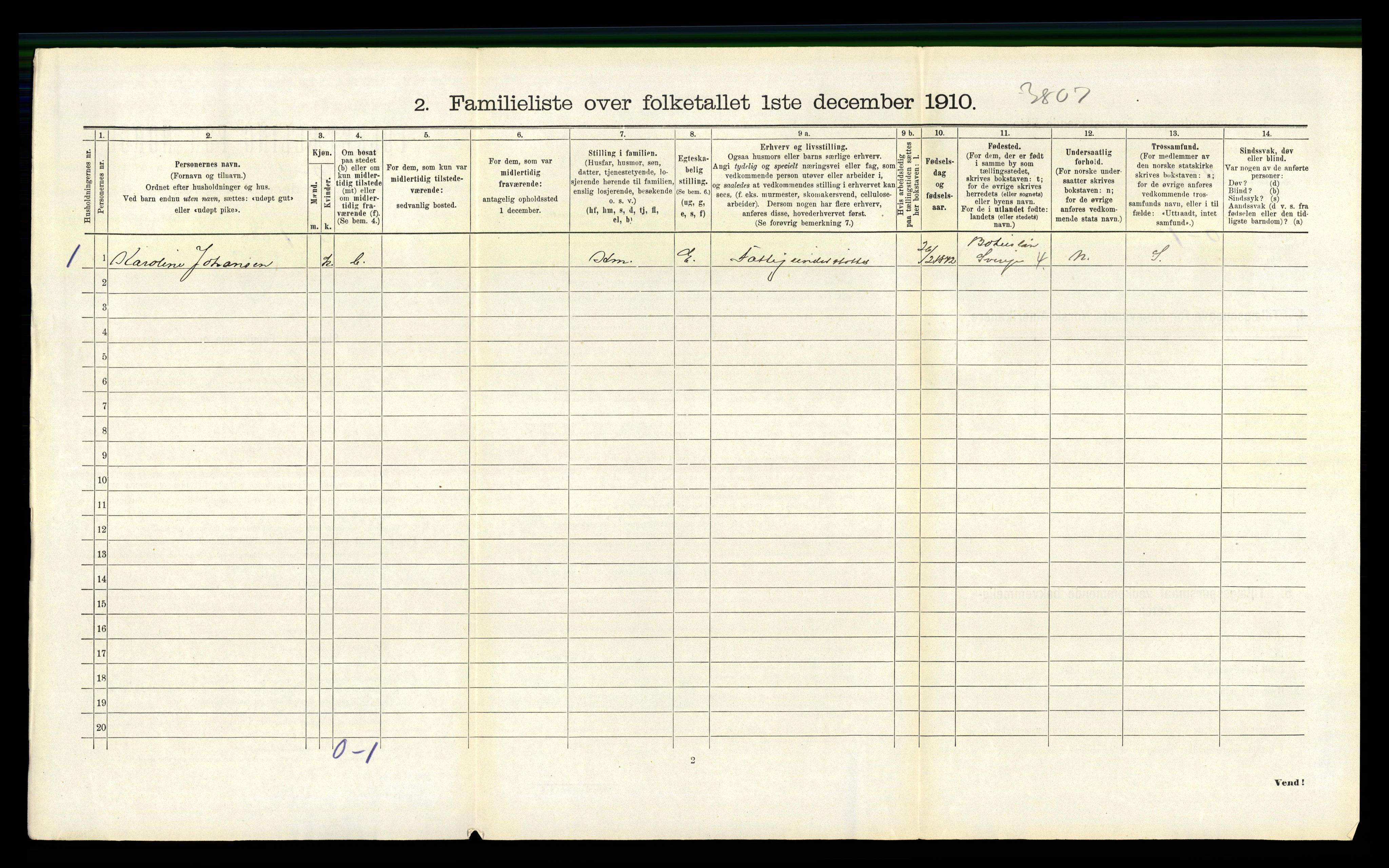 RA, 1910 census for Langesund, 1910, p. 464