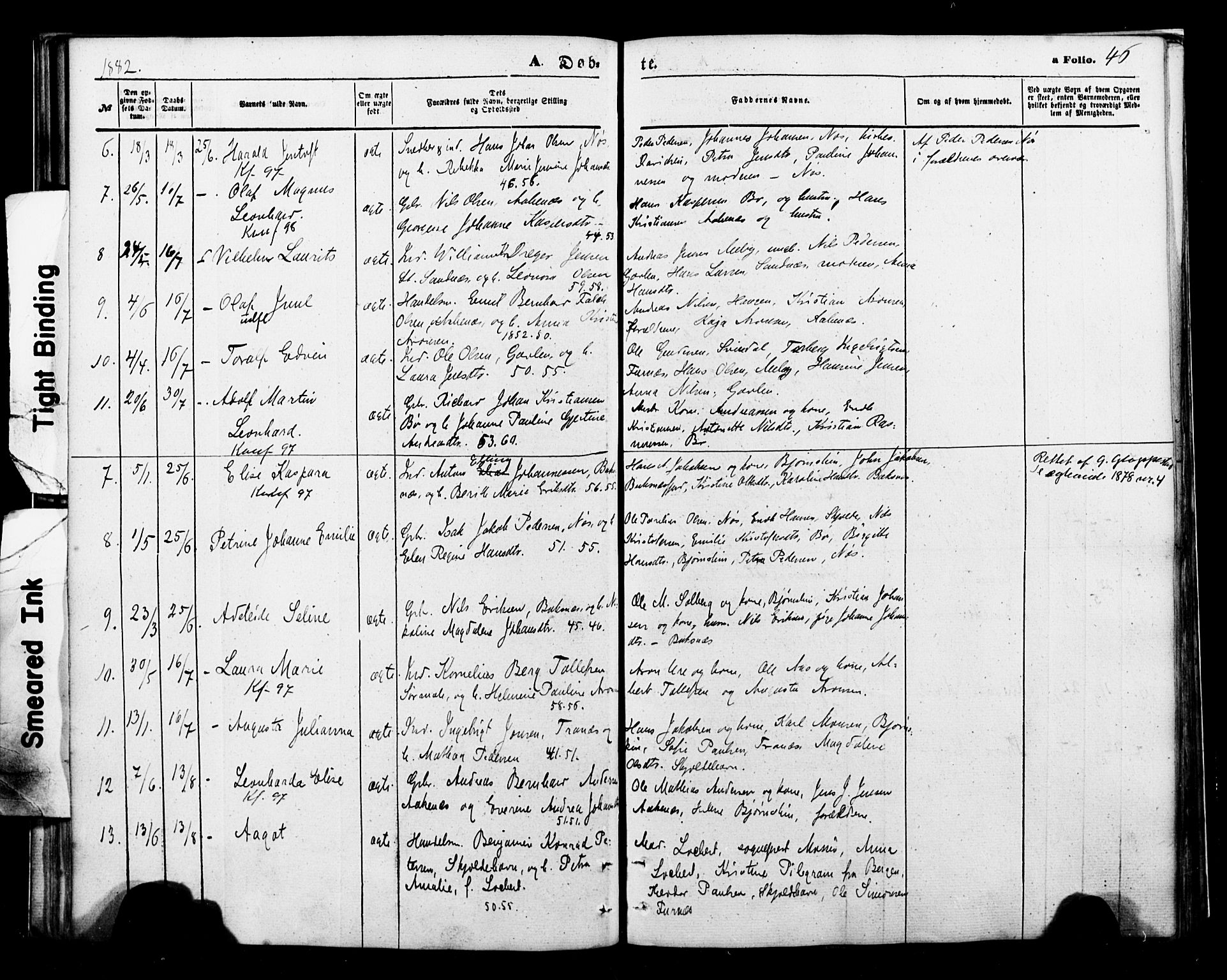 Ministerialprotokoller, klokkerbøker og fødselsregistre - Nordland, SAT/A-1459/898/L1421: Parish register (official) no. 898A01, 1866-1886, p. 46