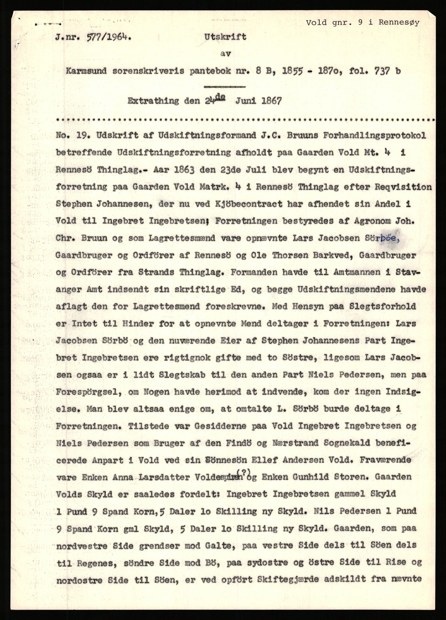 Statsarkivet i Stavanger, AV/SAST-A-101971/03/Y/Yj/L0096: Avskrifter sortert etter gårdsnavn: Vistad - Vågen søndre, 1750-1930, p. 232