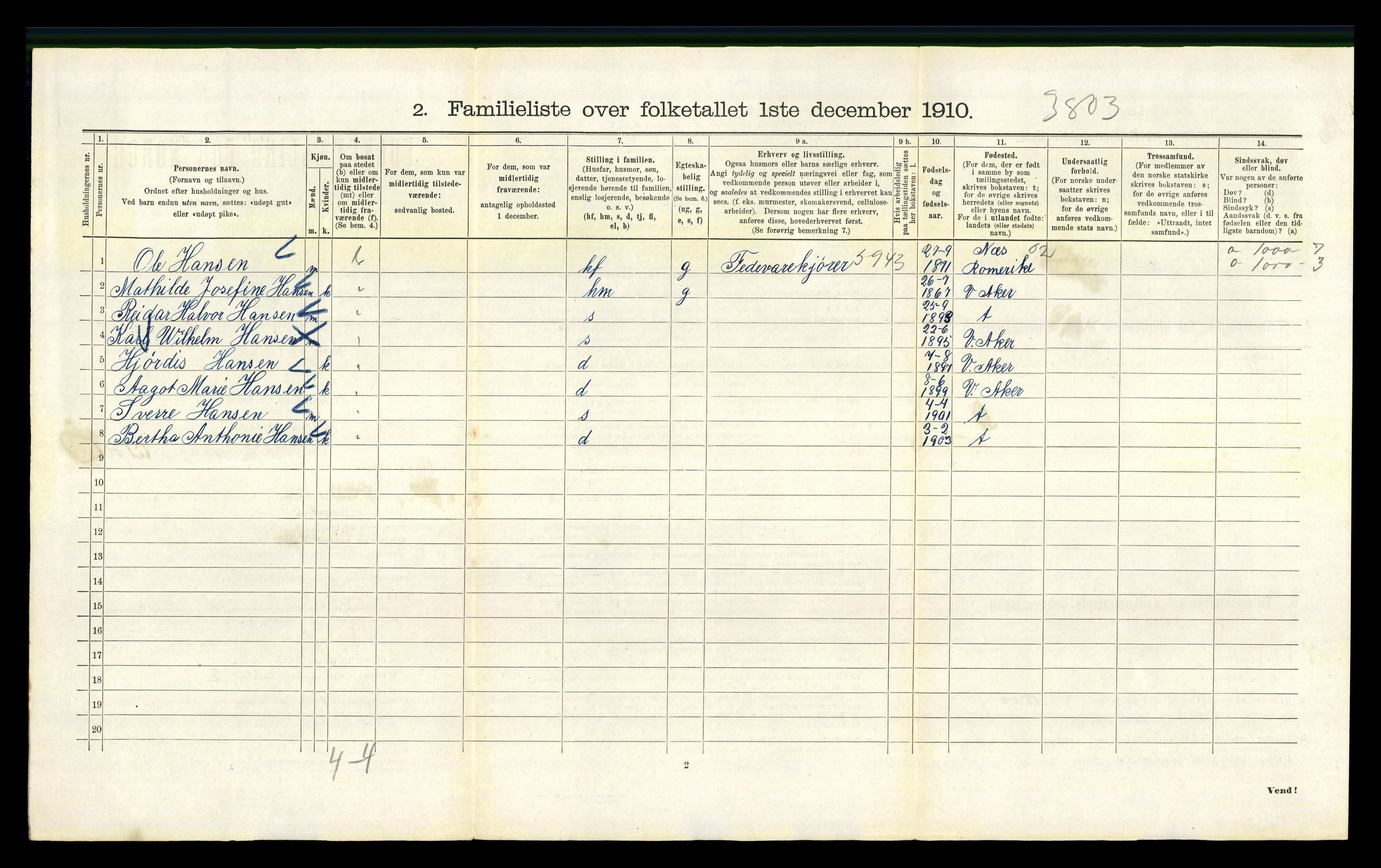 RA, 1910 census for Kristiania, 1910, p. 2092