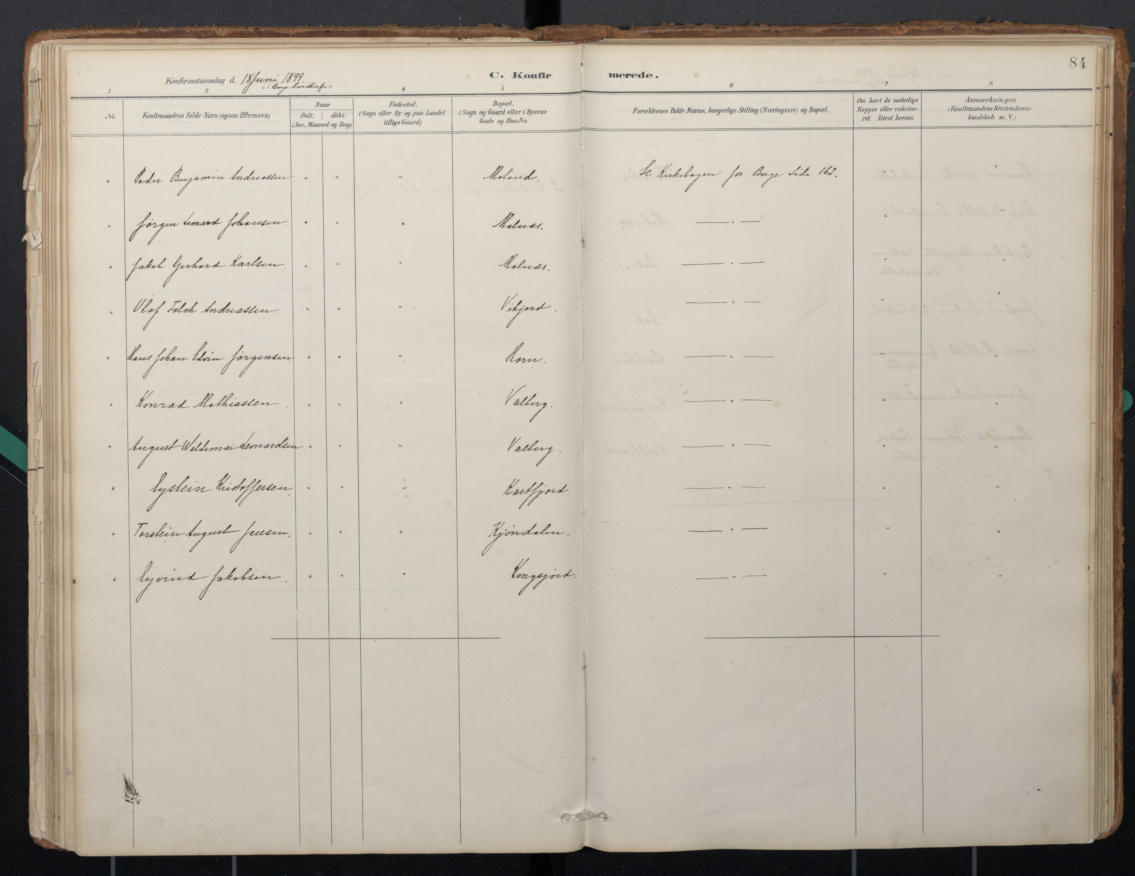 Ministerialprotokoller, klokkerbøker og fødselsregistre - Nordland, AV/SAT-A-1459/884/L1193: Parish register (official) no. 884A01, 1888-1905, p. 84