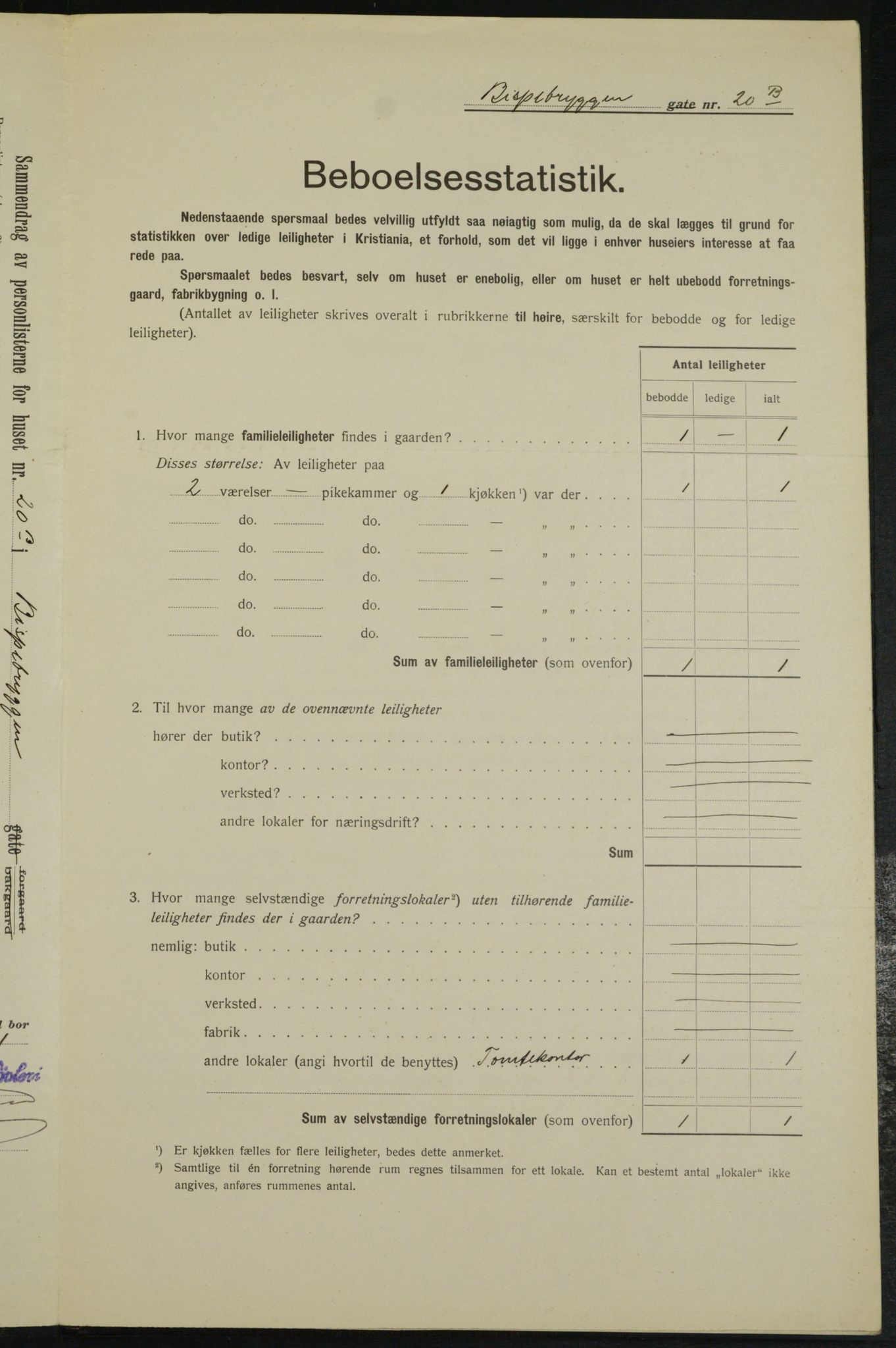 OBA, Municipal Census 1913 for Kristiania, 1913, p. 5201