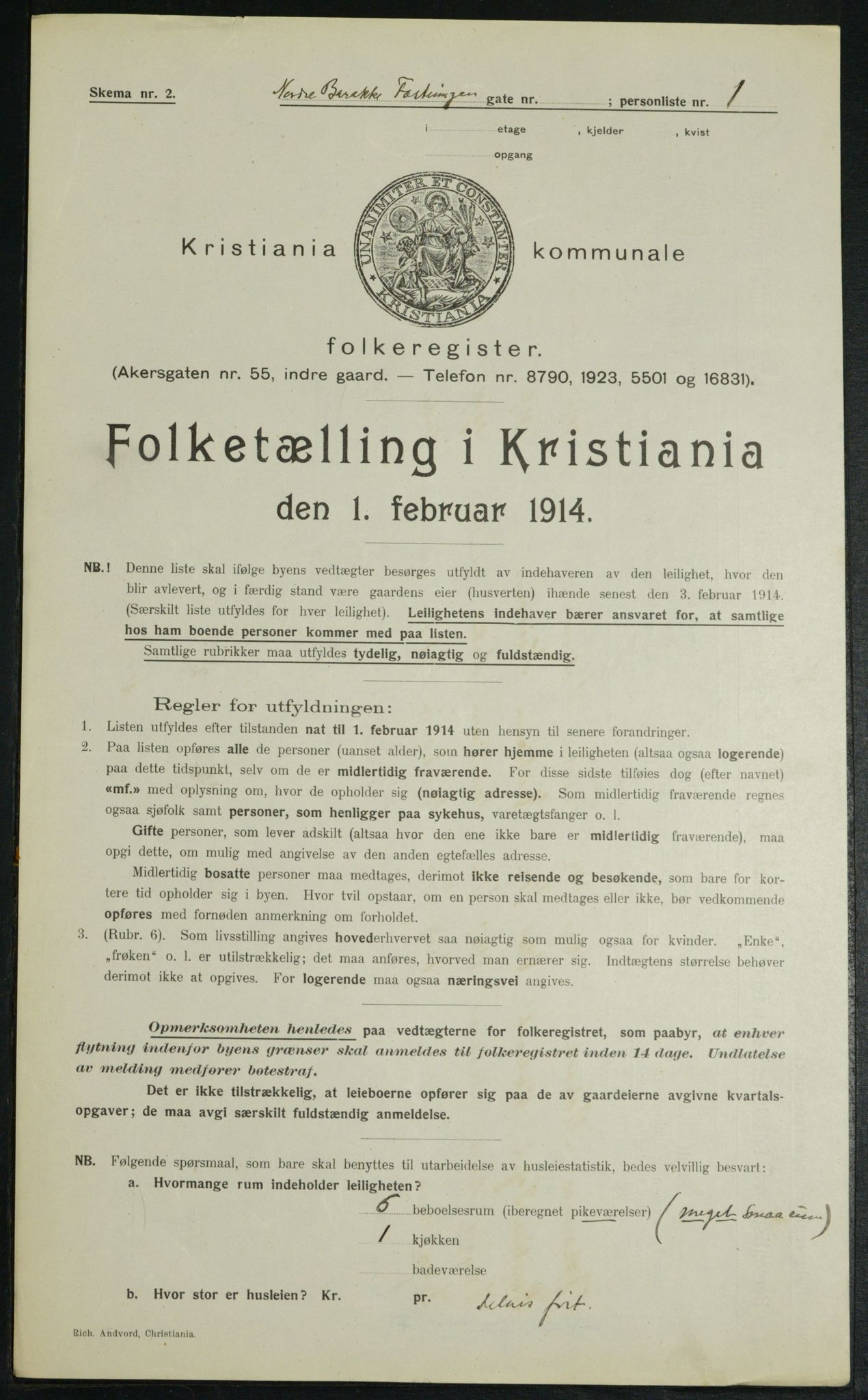 OBA, Municipal Census 1914 for Kristiania, 1914, p. 24366