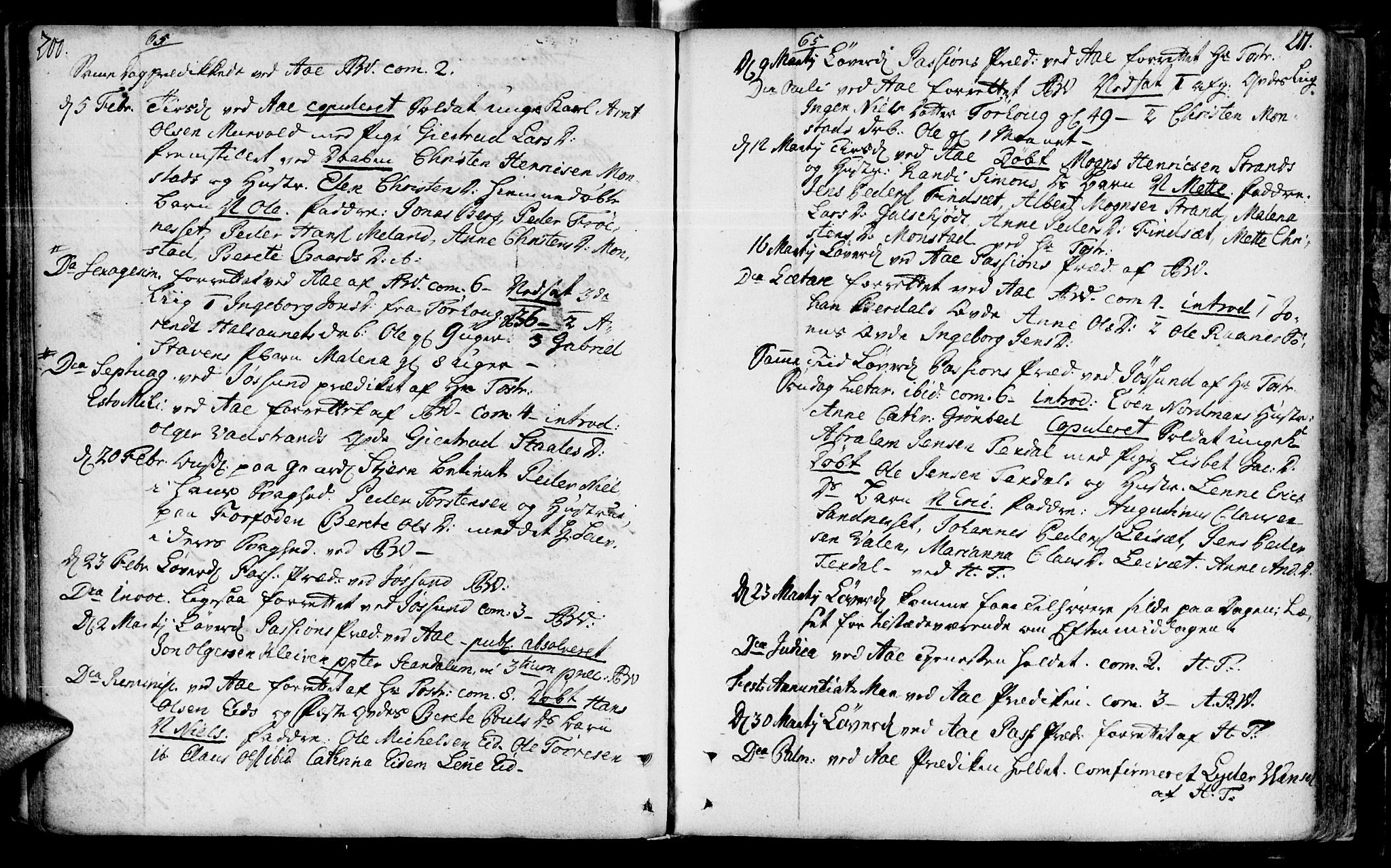 Ministerialprotokoller, klokkerbøker og fødselsregistre - Sør-Trøndelag, AV/SAT-A-1456/655/L0672: Parish register (official) no. 655A01, 1750-1779, p. 200-201