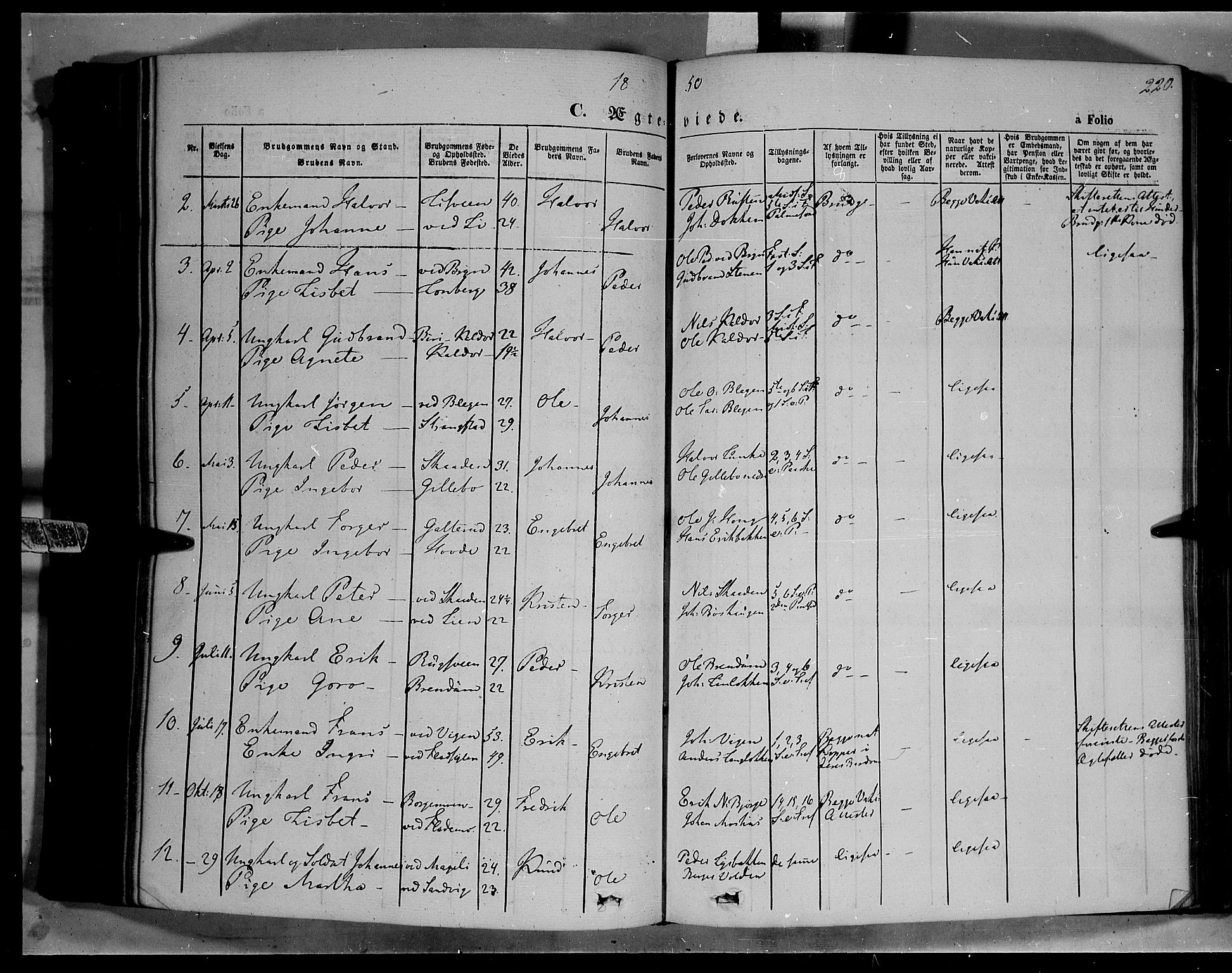 Øyer prestekontor, SAH/PREST-084/H/Ha/Haa/L0005: Parish register (official) no. 5, 1842-1857, p. 220