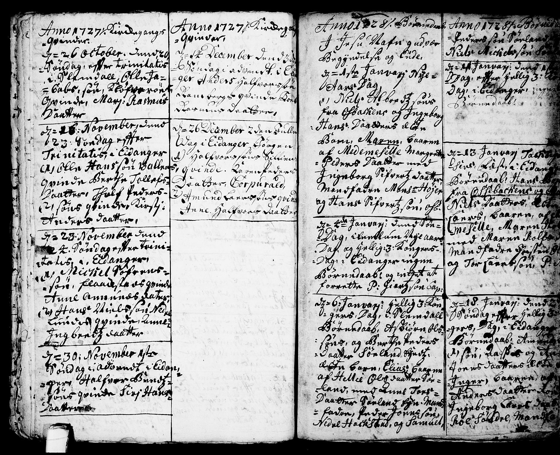 Eidanger kirkebøker, SAKO/A-261/F/Fa/L0003: Parish register (official) no. 3, 1719-1732