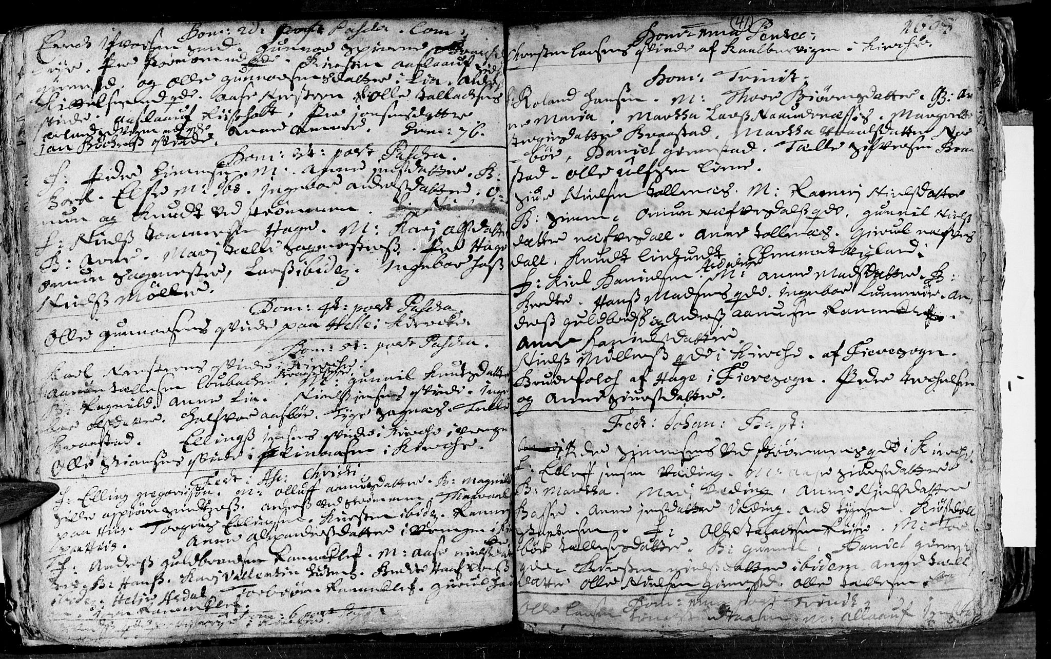 Øyestad sokneprestkontor, AV/SAK-1111-0049/F/Fa/L0002: Parish register (official) no. A 2, 1692-1722, p. 41