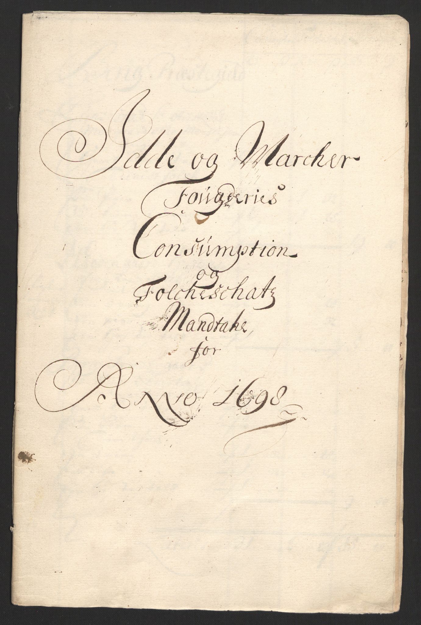 Rentekammeret inntil 1814, Reviderte regnskaper, Fogderegnskap, RA/EA-4092/R01/L0013: Fogderegnskap Idd og Marker, 1696-1698, p. 345