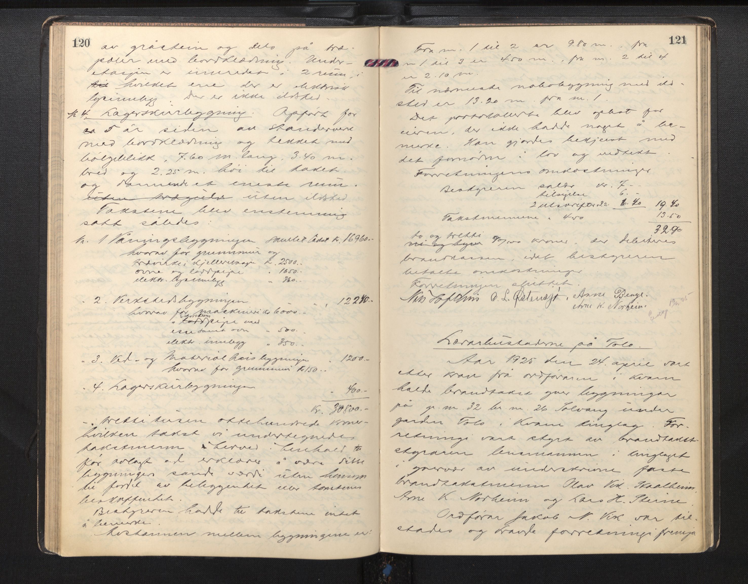 Lensmannen i Kvam, AV/SAB-A-33201/0012/L0003: Branntakstprotokoll, 1919-1941, p. 120-121