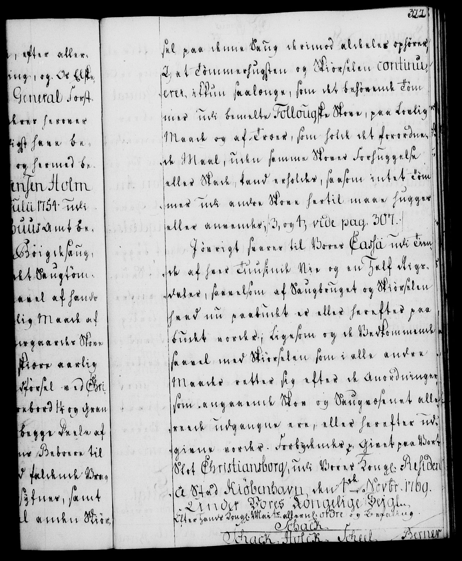 Rentekammeret, Kammerkanselliet, AV/RA-EA-3111/G/Gg/Gga/L0008: Norsk ekspedisjonsprotokoll med register (merket RK 53.8), 1768-1771, p. 322