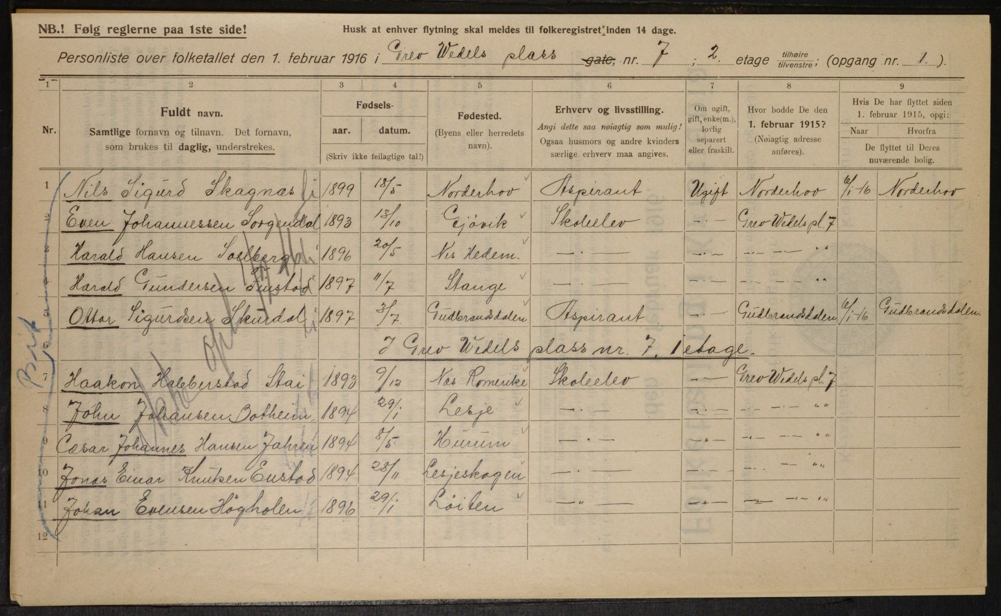 OBA, Municipal Census 1916 for Kristiania, 1916, p. 30503