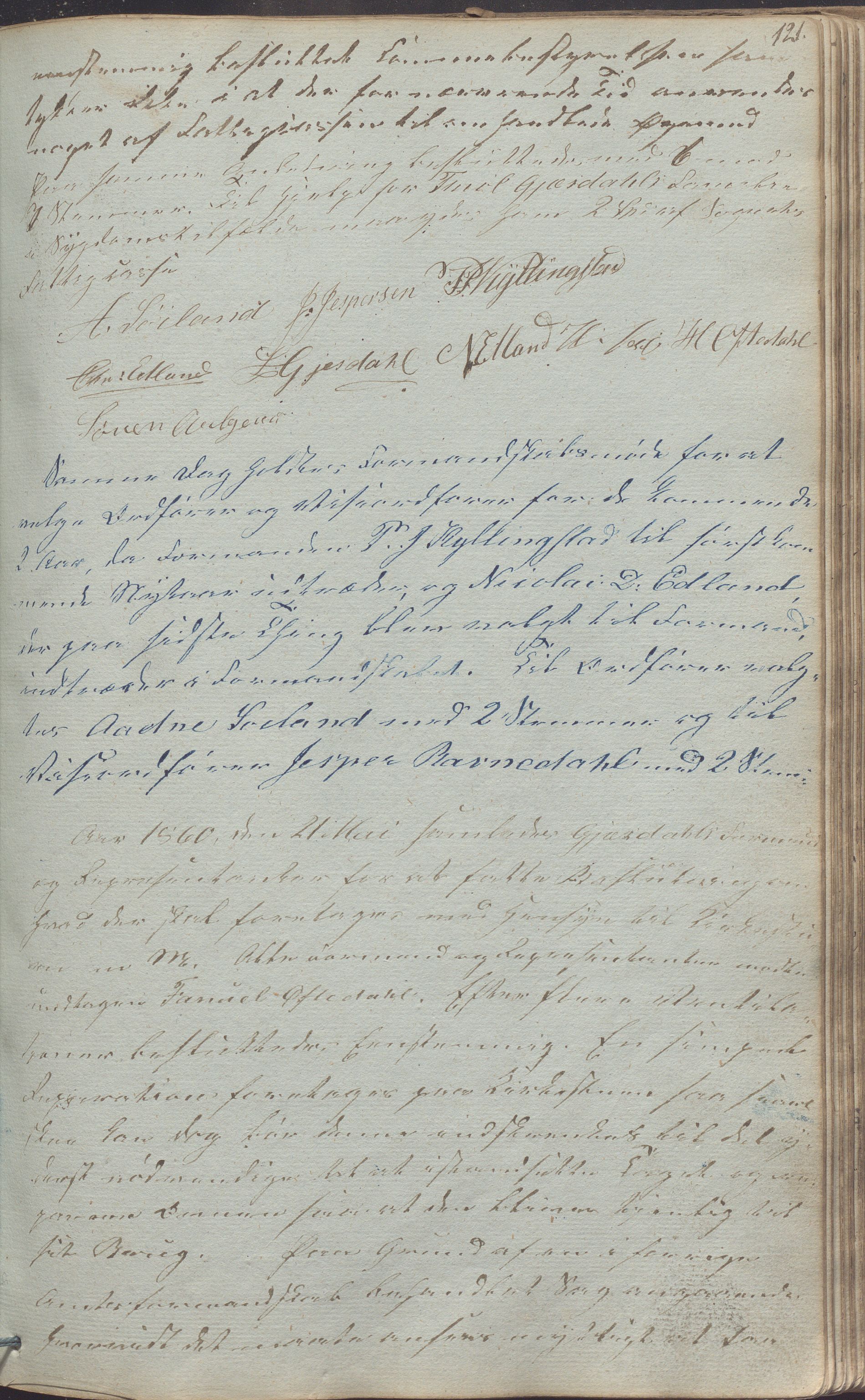 Gjesdal kommune - Formannskapet, IKAR/K-101383/A/Aa/L0001: Møtebok, 1837-1875, p. 121a