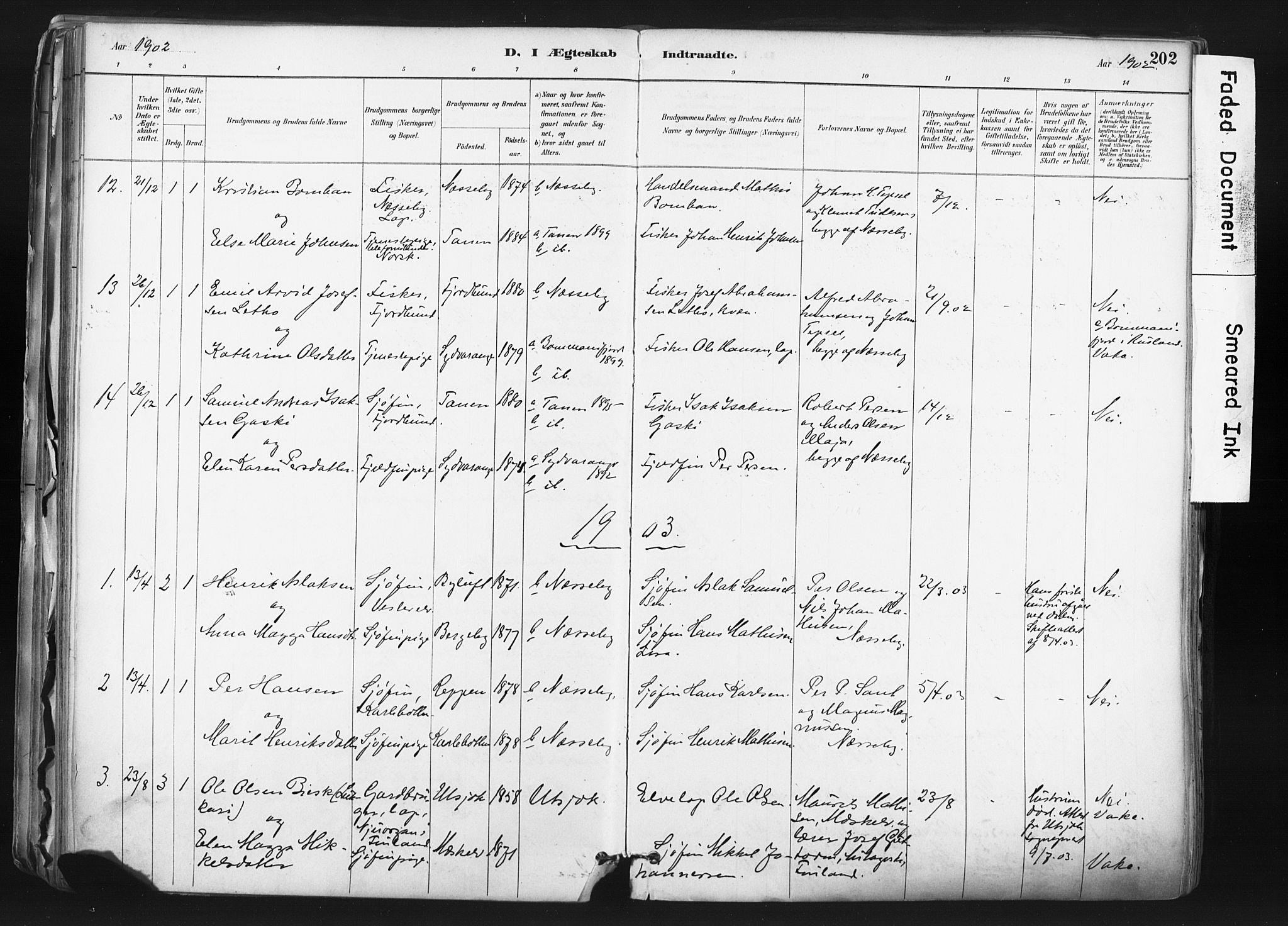 Nesseby sokneprestkontor, SATØ/S-1330/H/Ha/L0006kirke: Parish register (official) no. 6, 1885-1985, p. 202