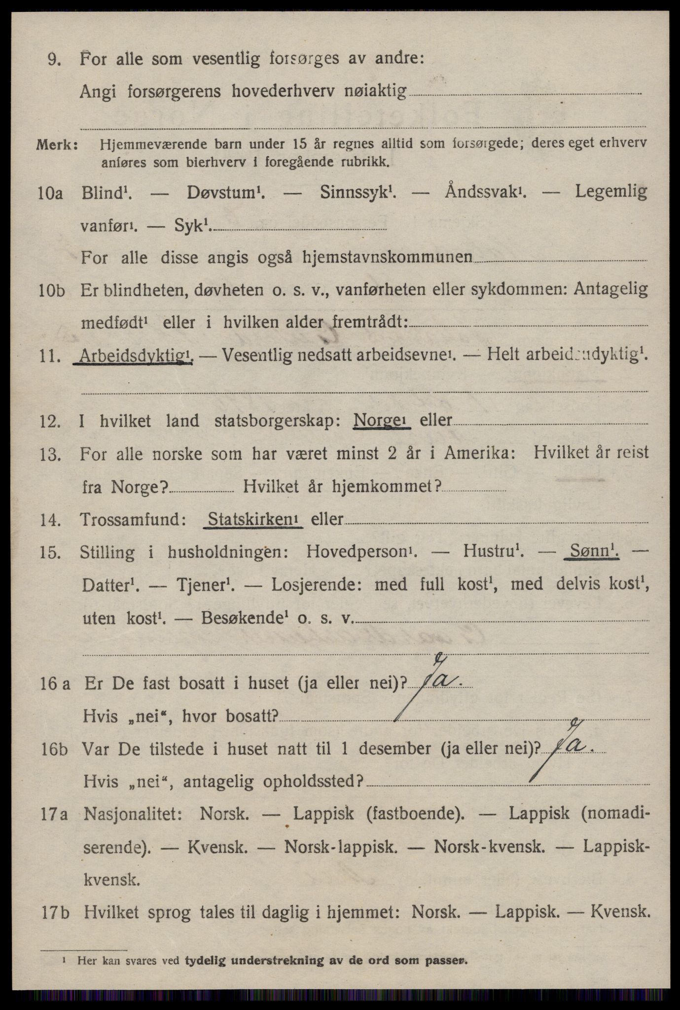 SAT, 1920 census for Malvik, 1920, p. 7221