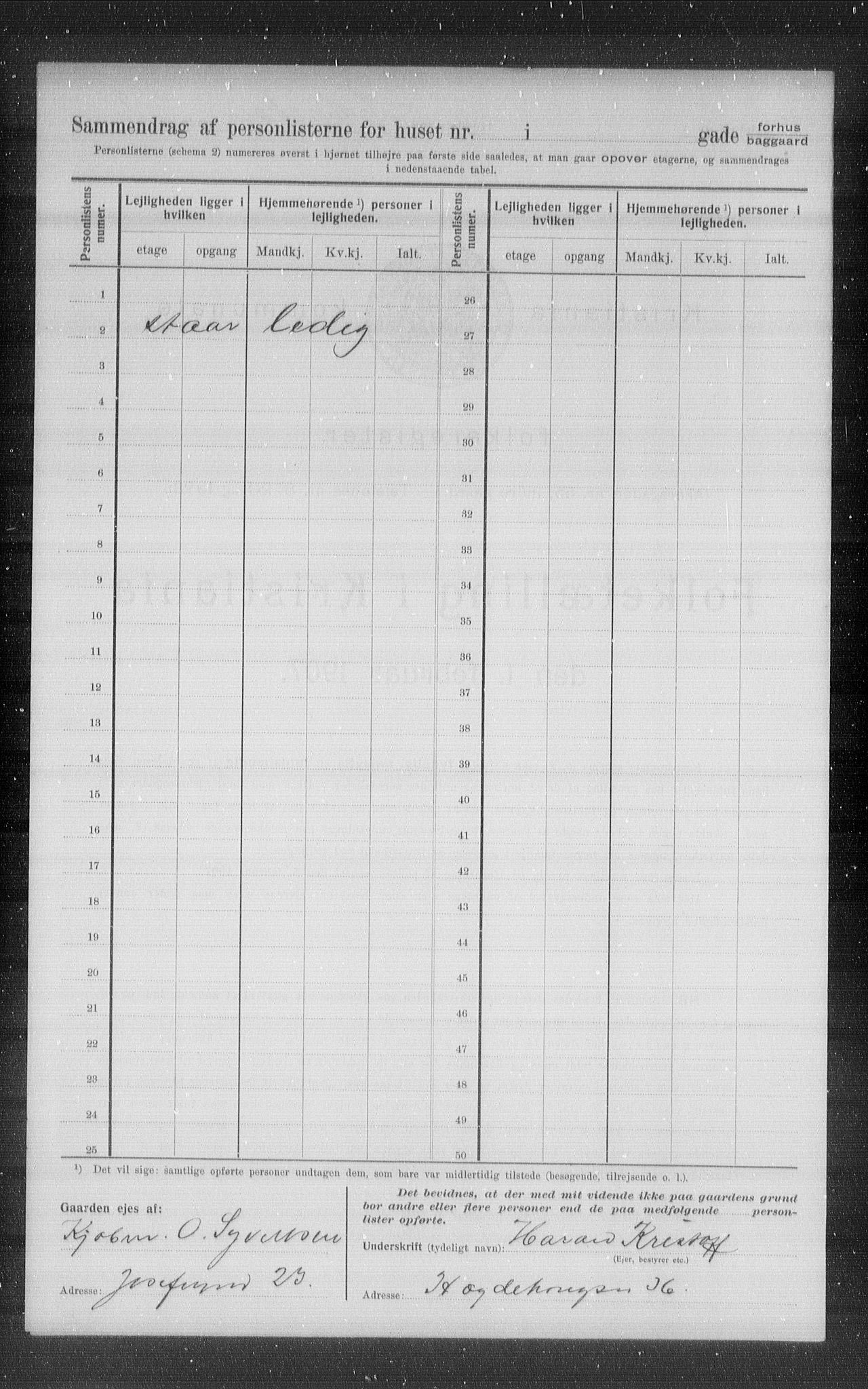 OBA, Municipal Census 1907 for Kristiania, 1907, p. 20946