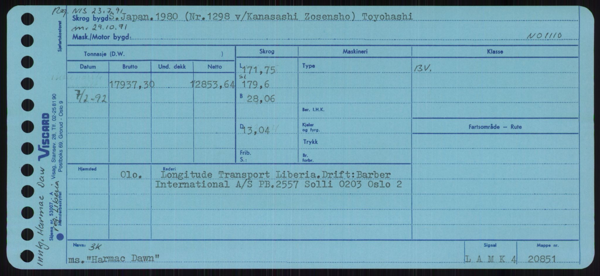 Sjøfartsdirektoratet med forløpere, Skipsmålingen, RA/S-1627/H/Ha/L0002/0002: Fartøy, Eik-Hill / Fartøy, G-Hill, p. 513