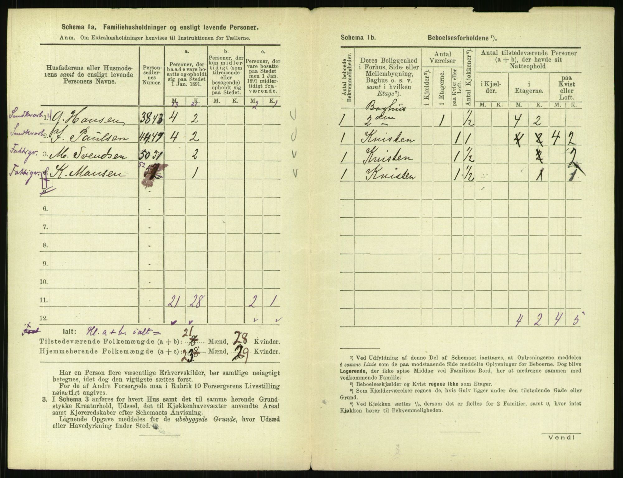 RA, 1891 census for 0301 Kristiania, 1891, p. 148407