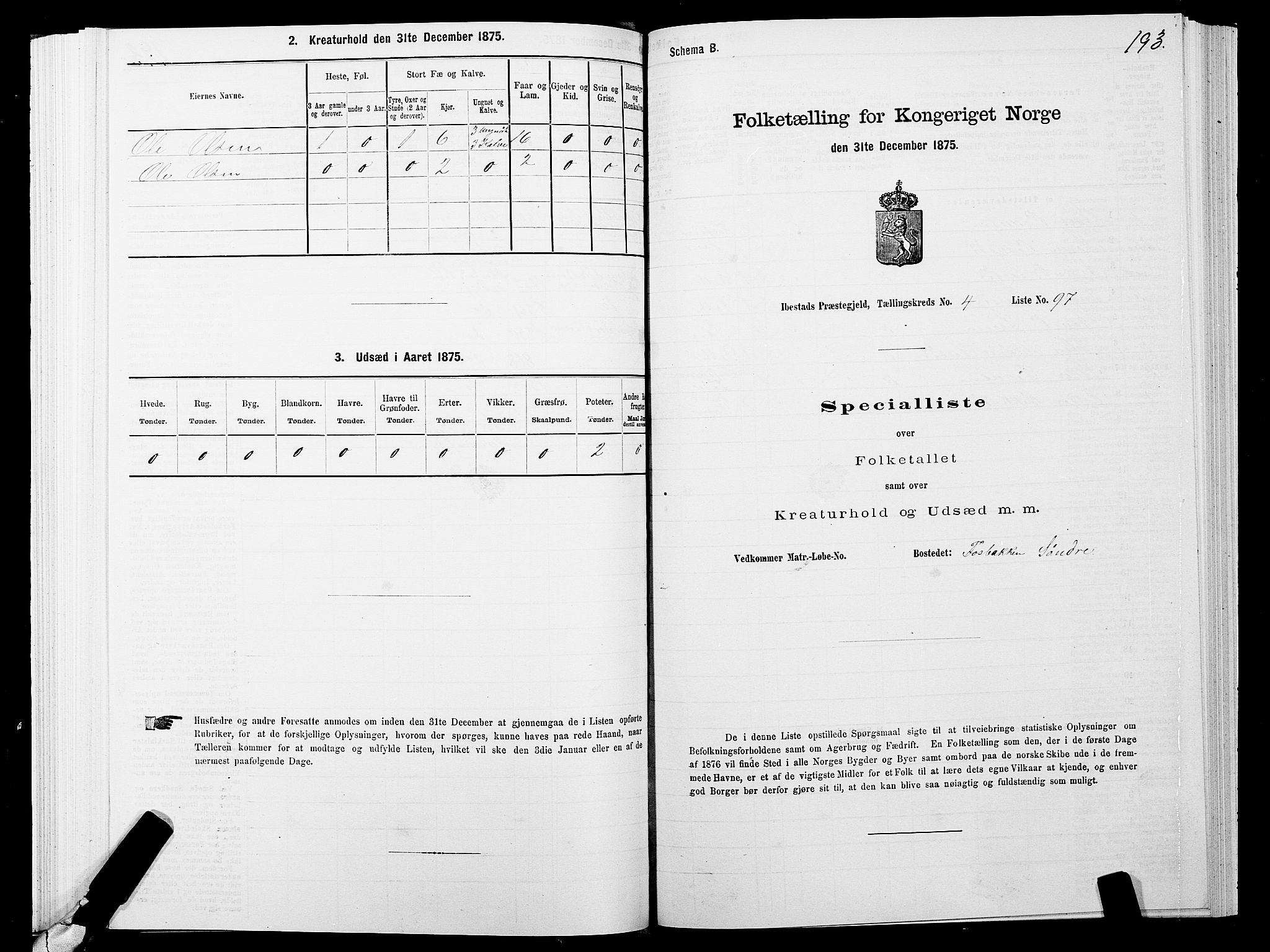 SATØ, 1875 census for 1917P Ibestad, 1875, p. 3193