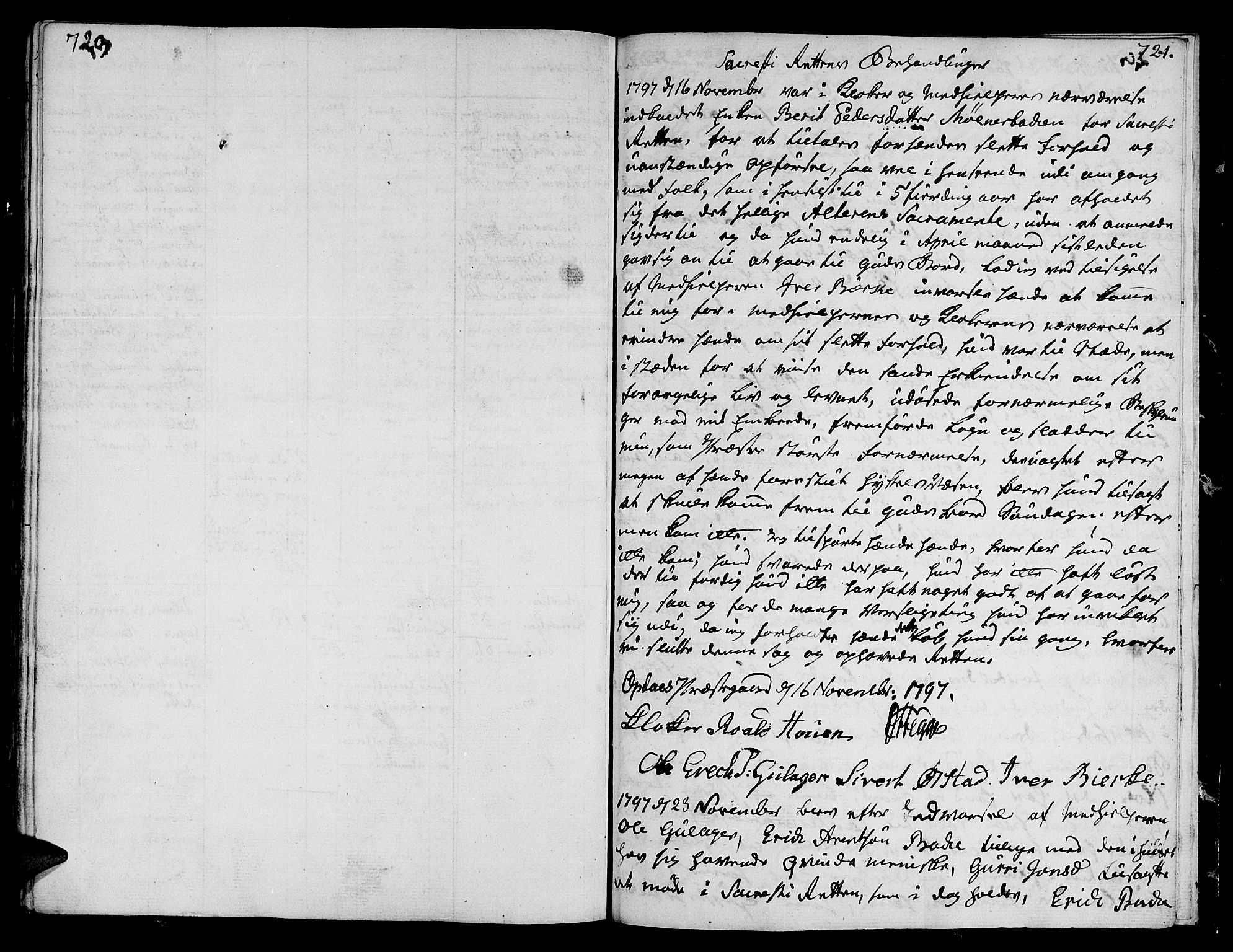Ministerialprotokoller, klokkerbøker og fødselsregistre - Sør-Trøndelag, SAT/A-1456/678/L0893: Parish register (official) no. 678A03, 1792-1805, p. 720-721