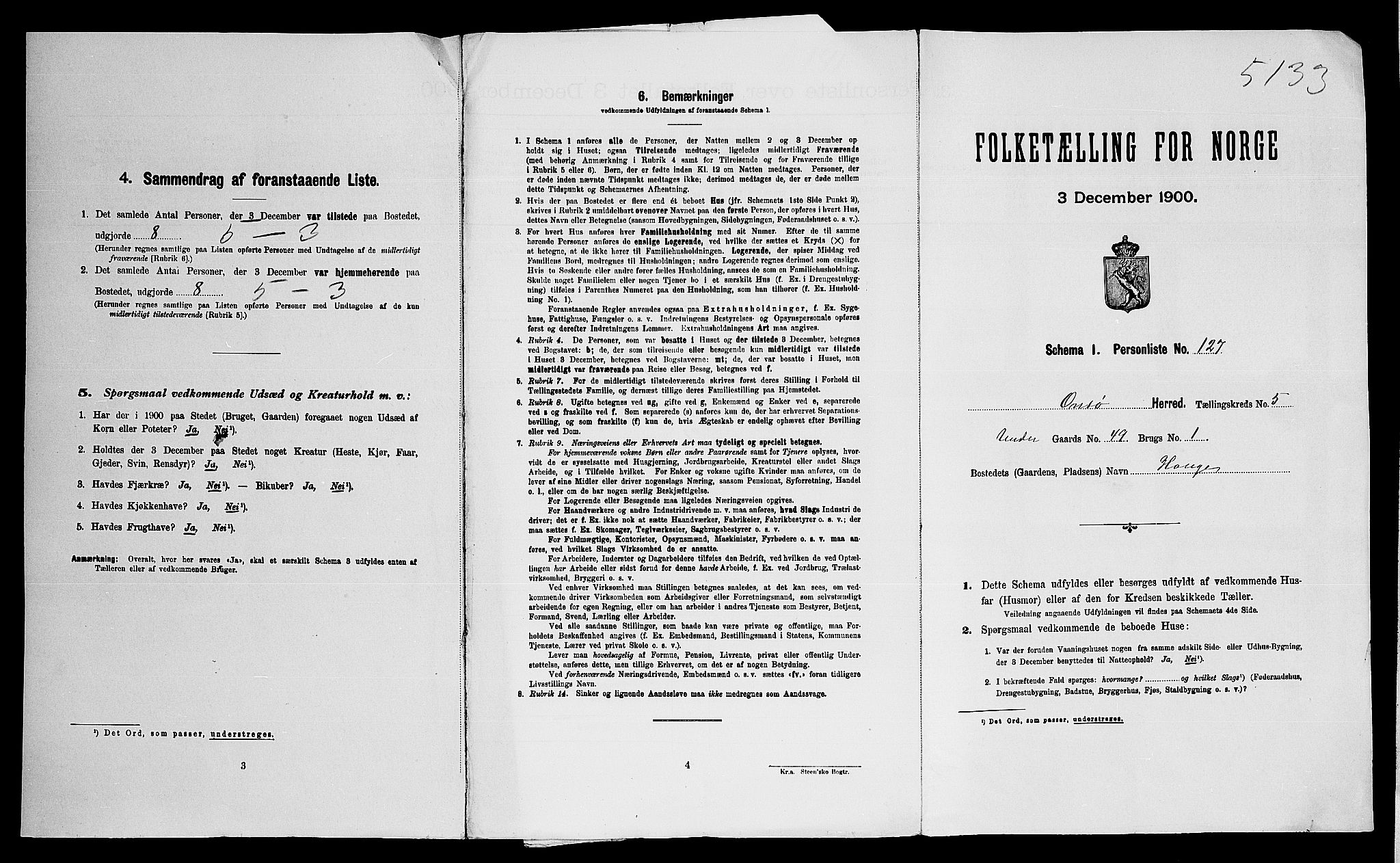 SAO, 1900 census for Onsøy, 1900, p. 1145