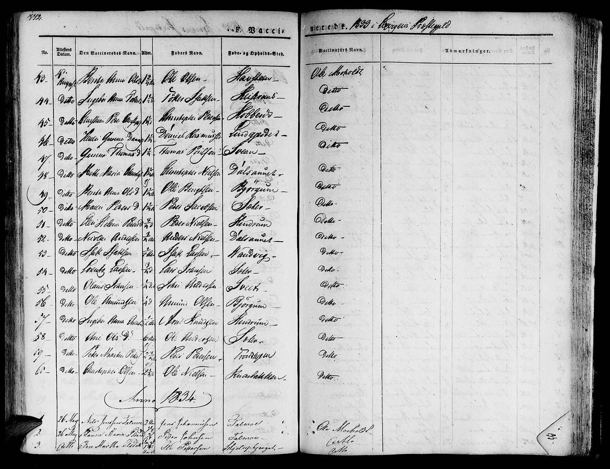 Ministerialprotokoller, klokkerbøker og fødselsregistre - Nord-Trøndelag, SAT/A-1458/701/L0006: Parish register (official) no. 701A06, 1825-1841, p. 372