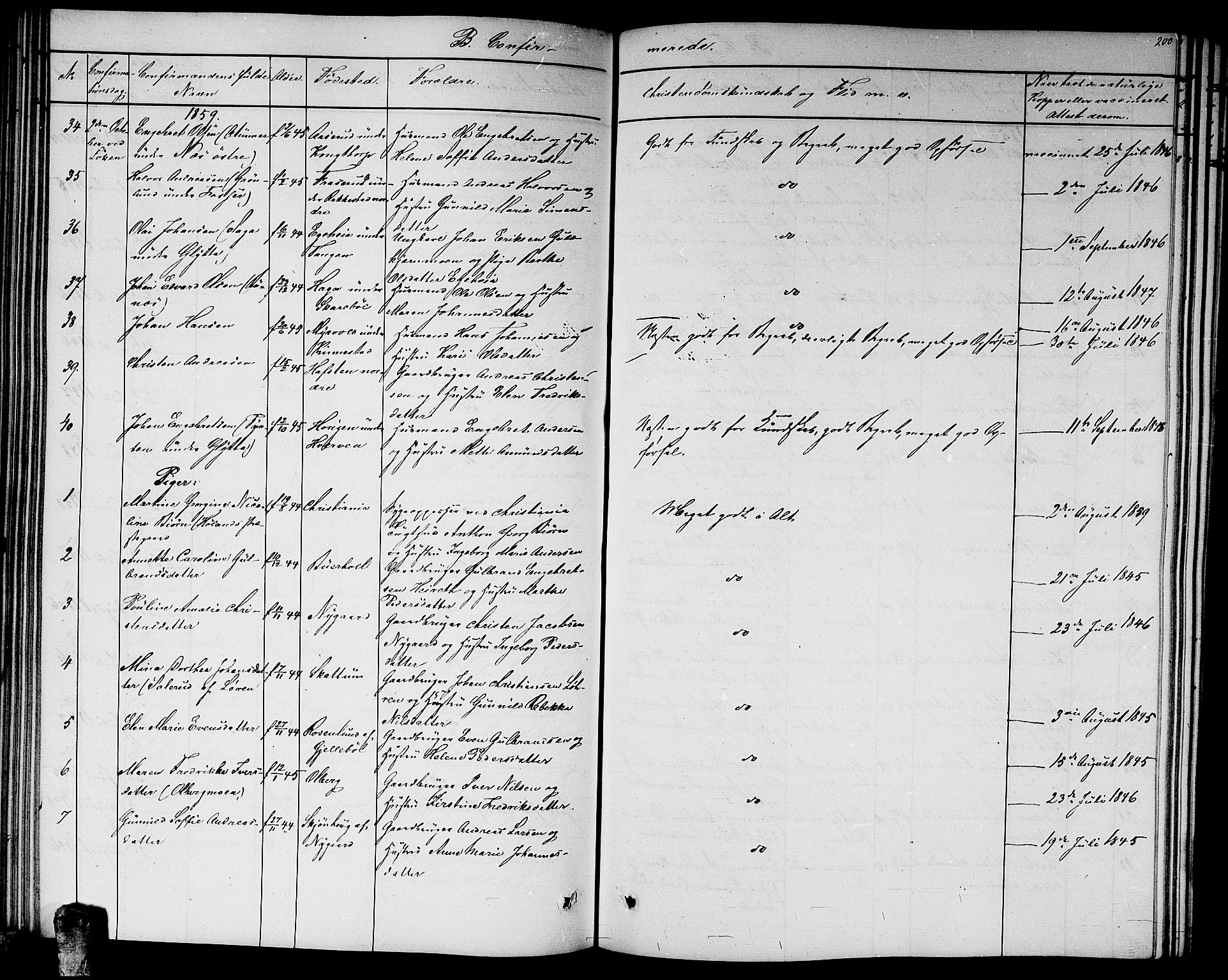 Høland prestekontor Kirkebøker, AV/SAO-A-10346a/G/Ga/L0004: Parish register (copy) no. I 4, 1854-1862, p. 200