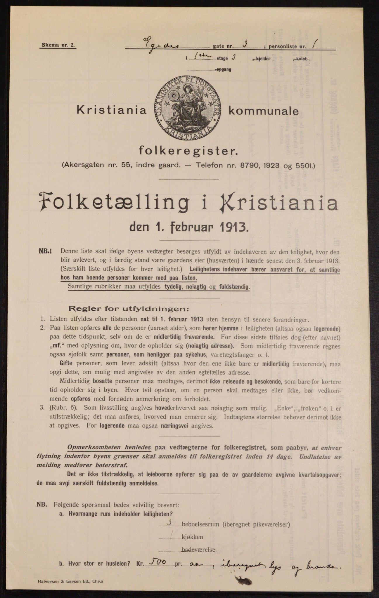 OBA, Municipal Census 1913 for Kristiania, 1913, p. 18819