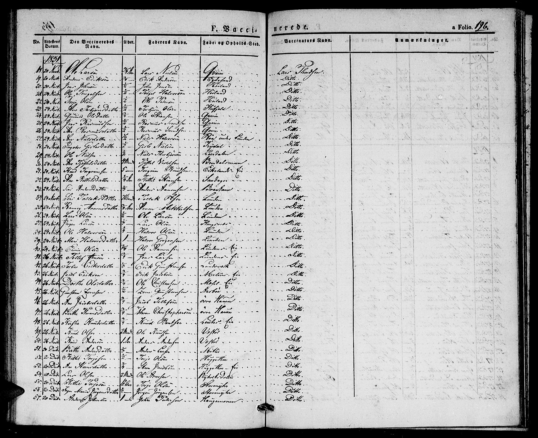 Gjerstad sokneprestkontor, AV/SAK-1111-0014/F/Fa/Faa/L0005: Parish register (official) no. A 5, 1829-1841, p. 196