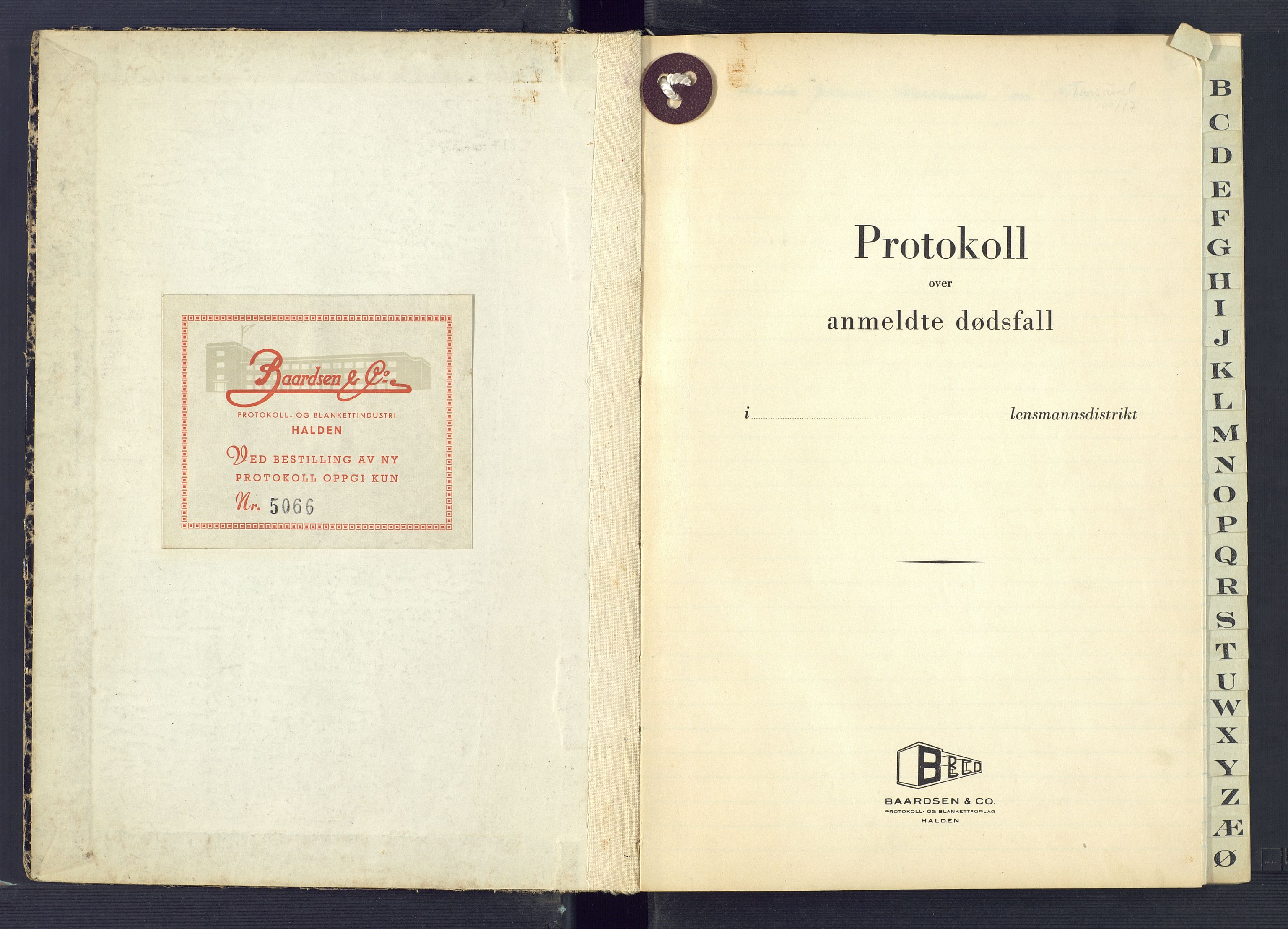Farsund lensmannskontor, SAK/1241-0010/F/Fe/L0001/0002: Dødsfallsprotokoller / Dødsfallsprotokoll, 1947-1959