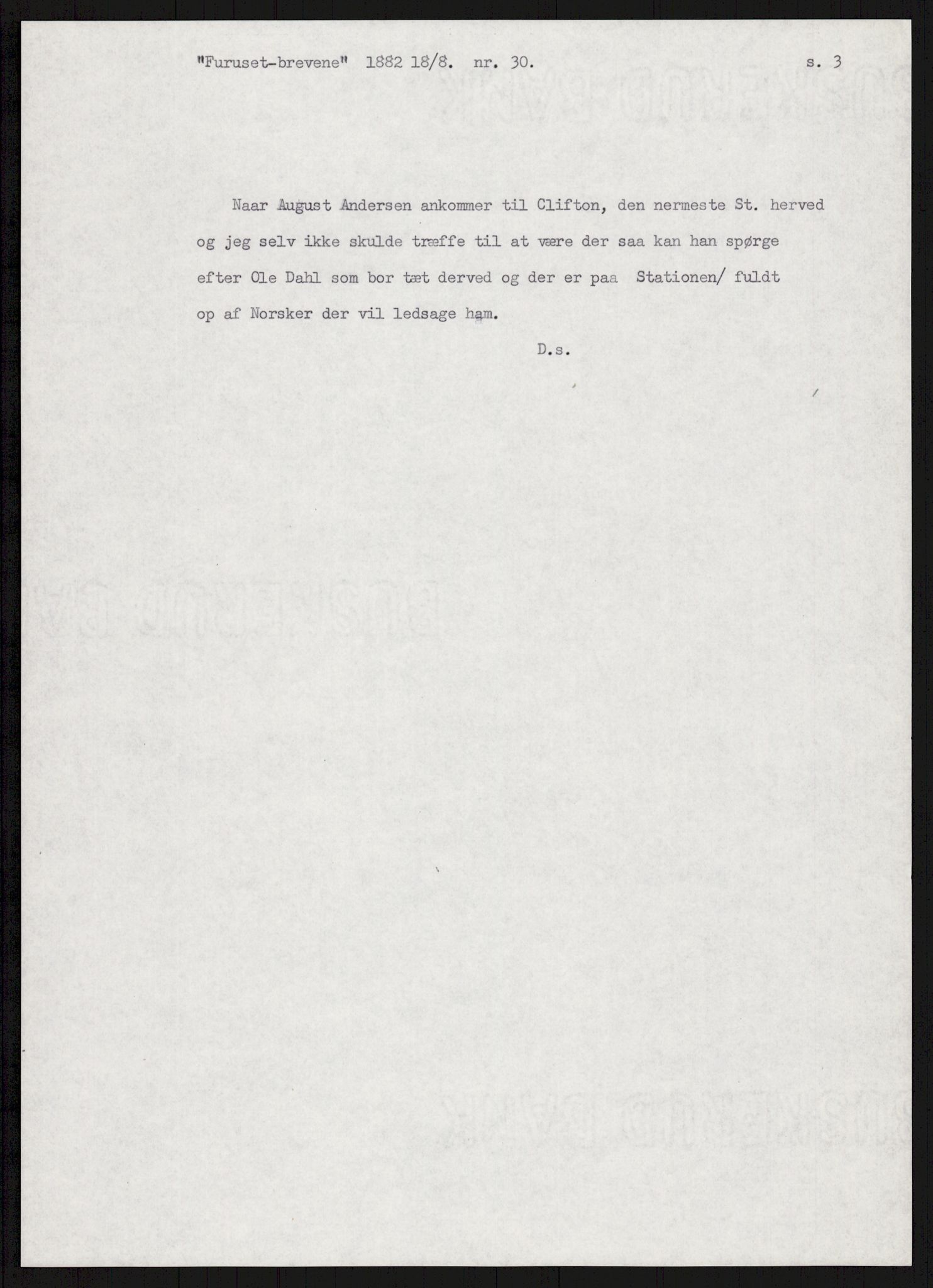 Samlinger til kildeutgivelse, Amerikabrevene, AV/RA-EA-4057/F/L0007: Innlån fra Hedmark: Berg - Furusetbrevene, 1838-1914, p. 837