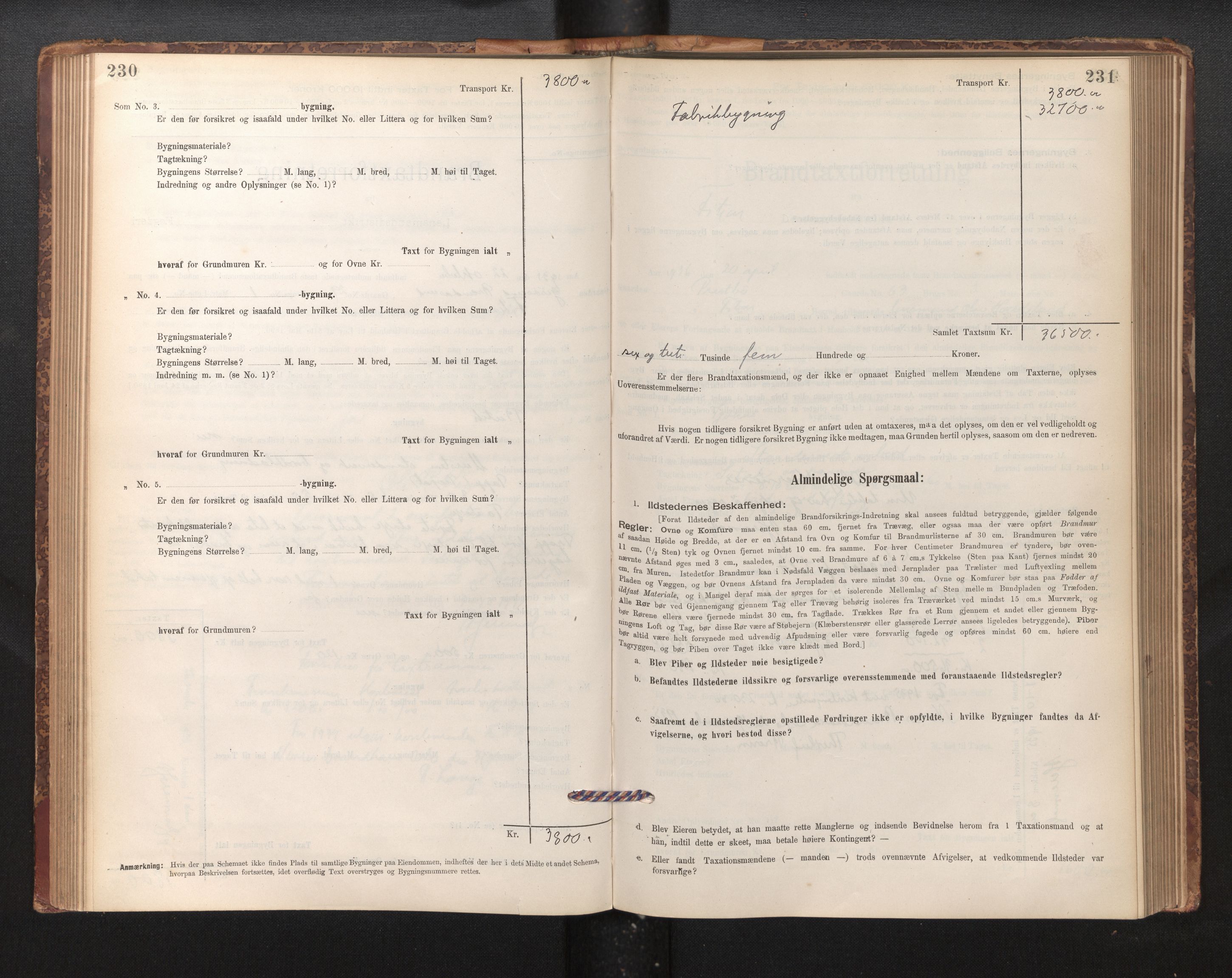 Lensmannen i Fitjar, AV/SAB-A-32001/0012/L0001: Branntakstprotokoll, skjematakst, 1895-1948, p. 230-231